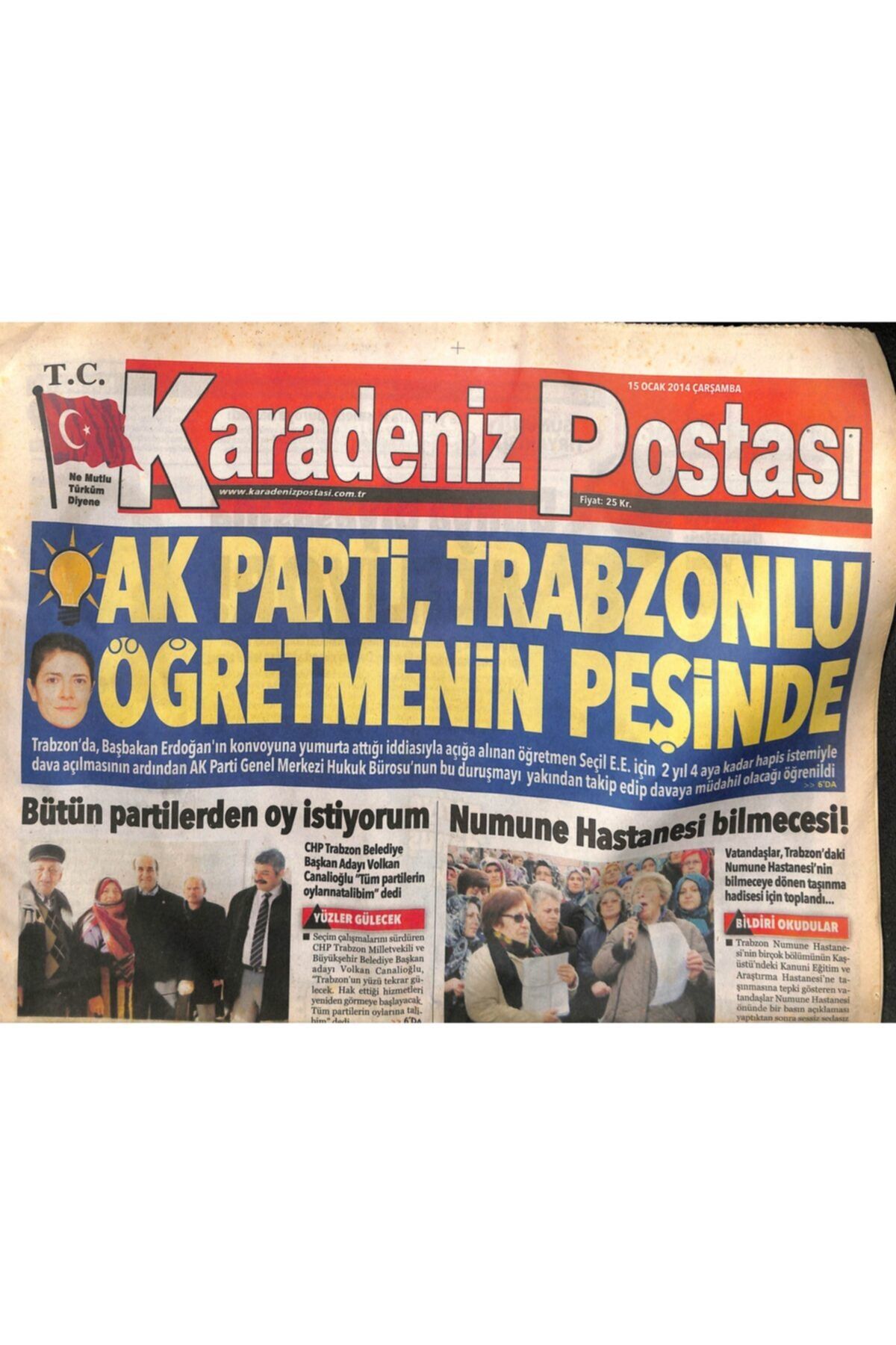 Gökçe Koleksiyon Karadeniz Postası Gazetesi 15 Ocak 2014 - El Kaide Operasyonu Yine Birilerini Yaktı !