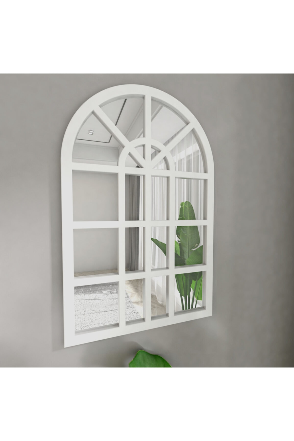 Camexstore Camex Dekoratif Pencere Ayna Beyaz