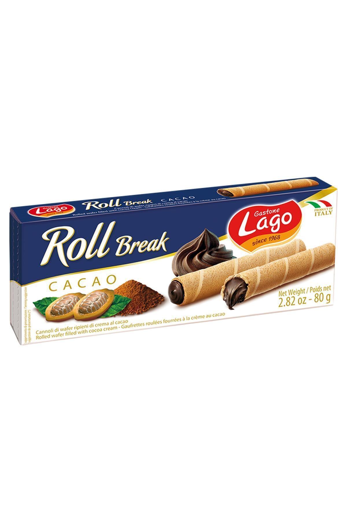 LAGO Kakao Kremalı Rulo Gofret 80 gr