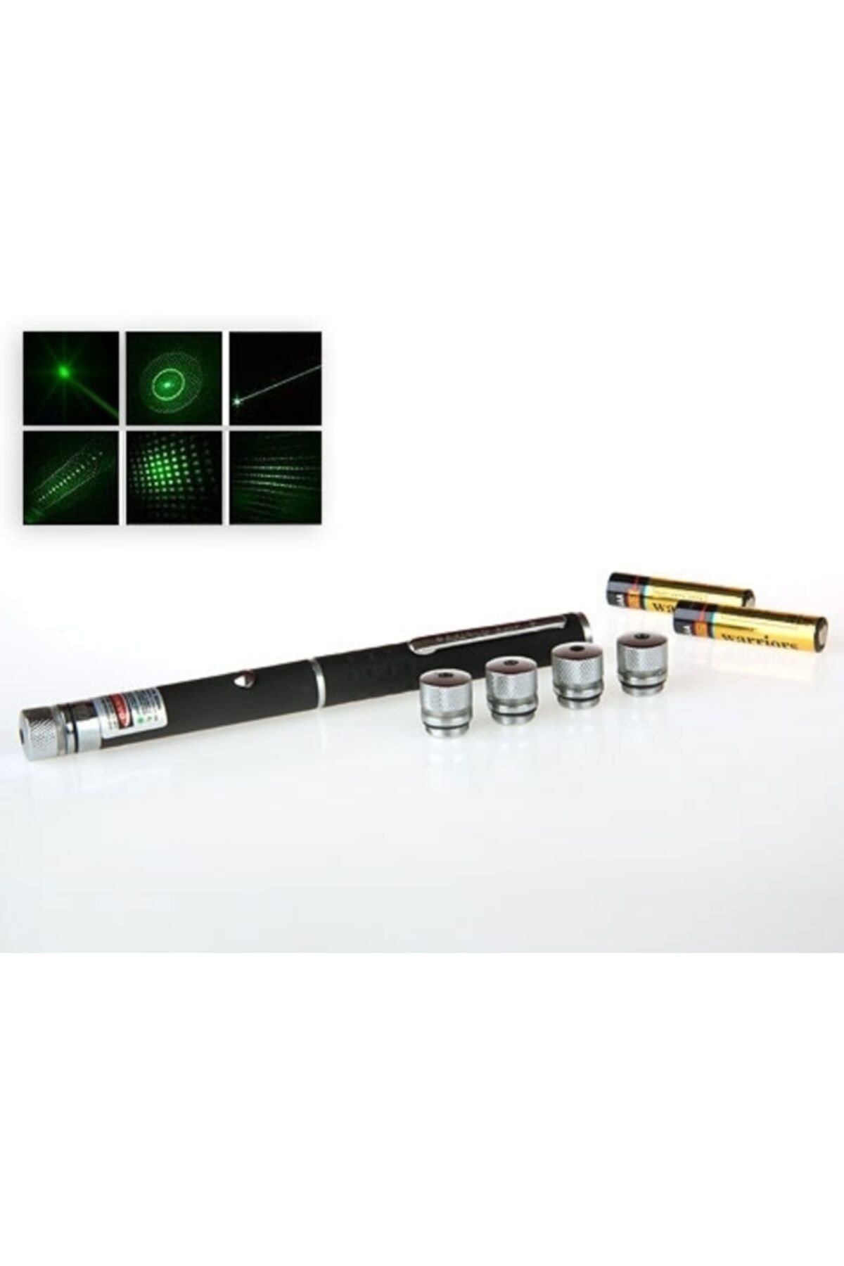 Go İthalat Yeşil Lazer Pointer 100 Mw 15 Km Etkili (5 Başlıklı)