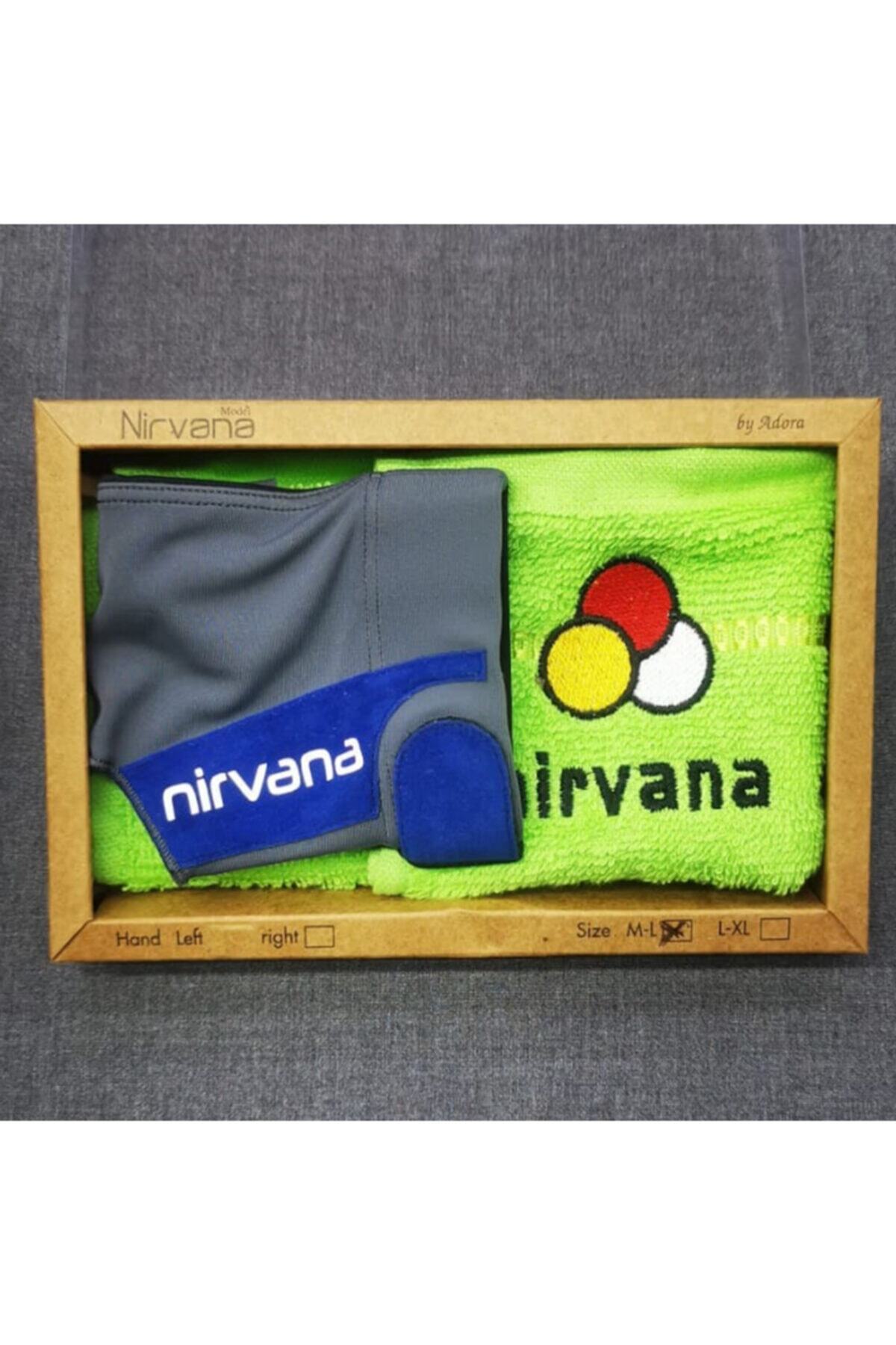 ELİT BİLARDO Özel Kumaş Nirvana Bilardo Eldiveni Havlu Hediyeli Gri Lacivert Sol El