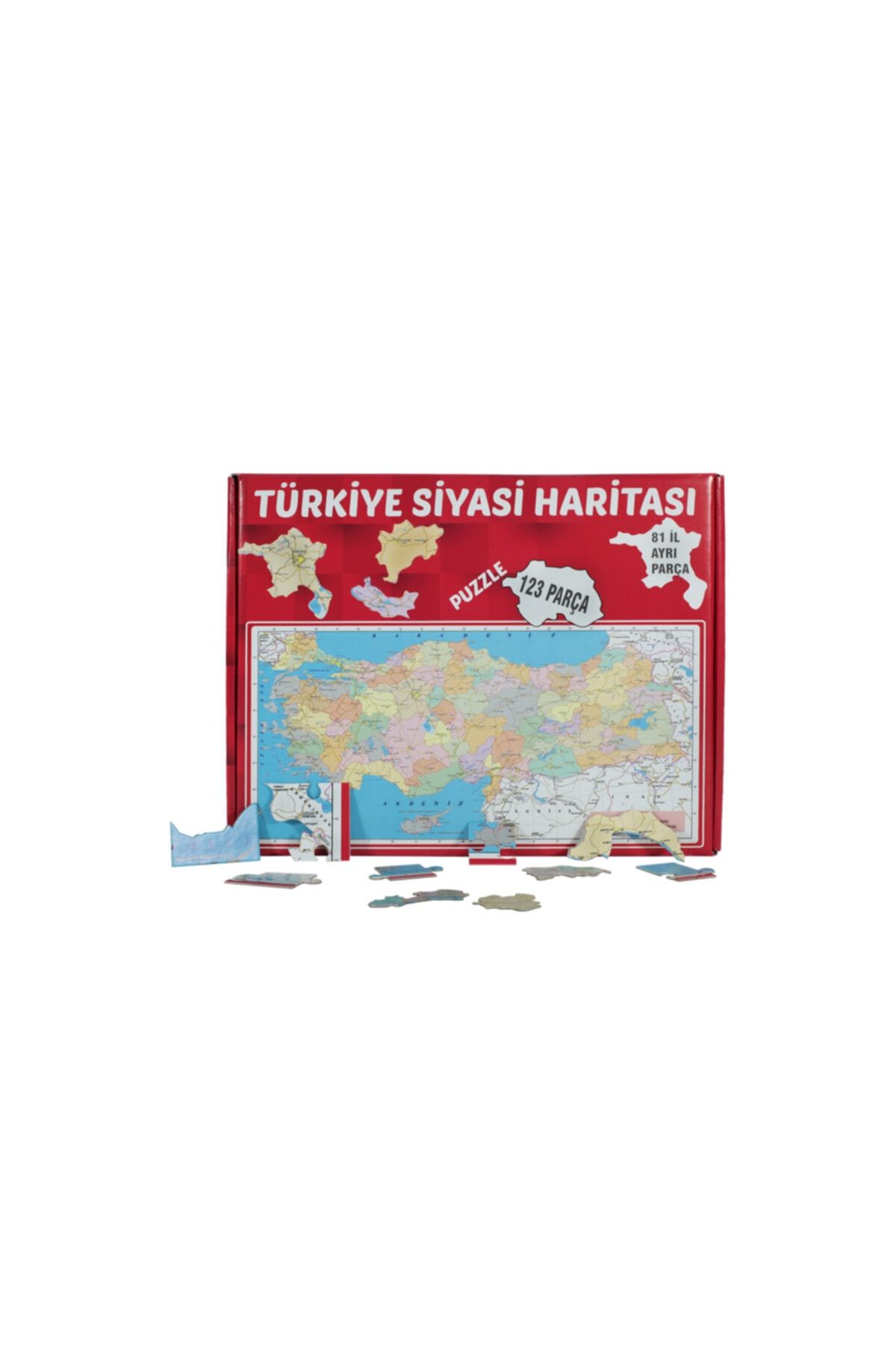 ELUX Türkiye Haritası Puzzle 123 Parça Kutulu (HER İL AYRI PARÇA)