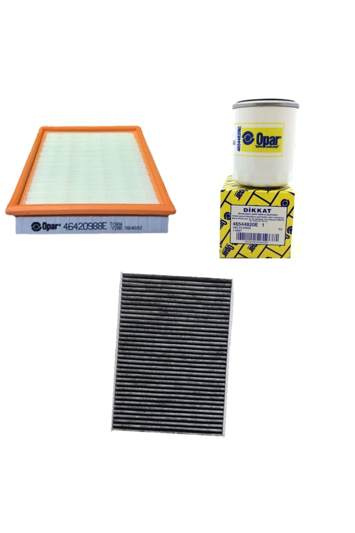 OPAR Fiat Albea 1.2-1.6 8v-16v Benzinli Filtre Bakım Seti 2002-sonrası [karbon 3lü-otodeposuset4141d]