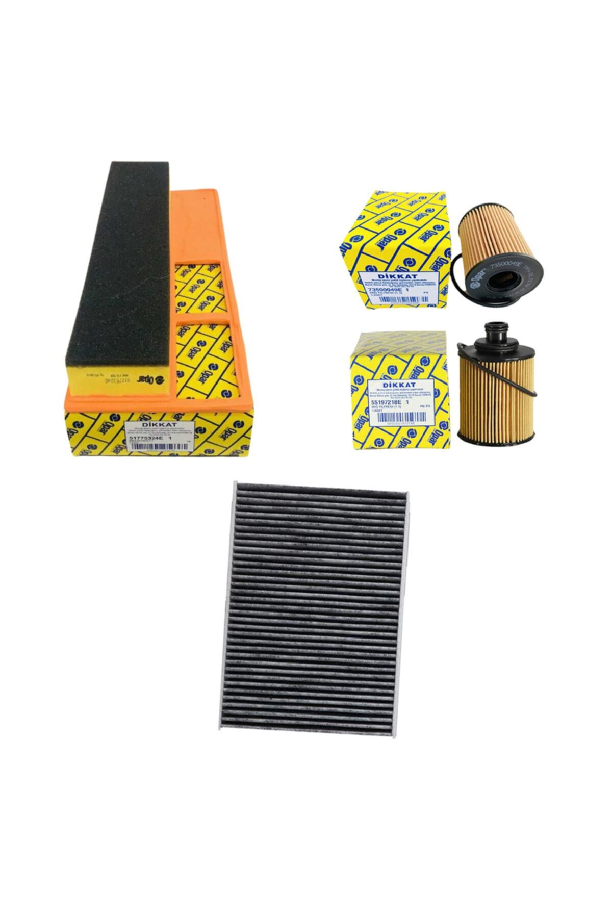 OPAR Fiat Palio-- 1.3 Jtd Multijet Filtre Bakım Set 2003-2012 Krbn 3lü-otodeposuset5454f