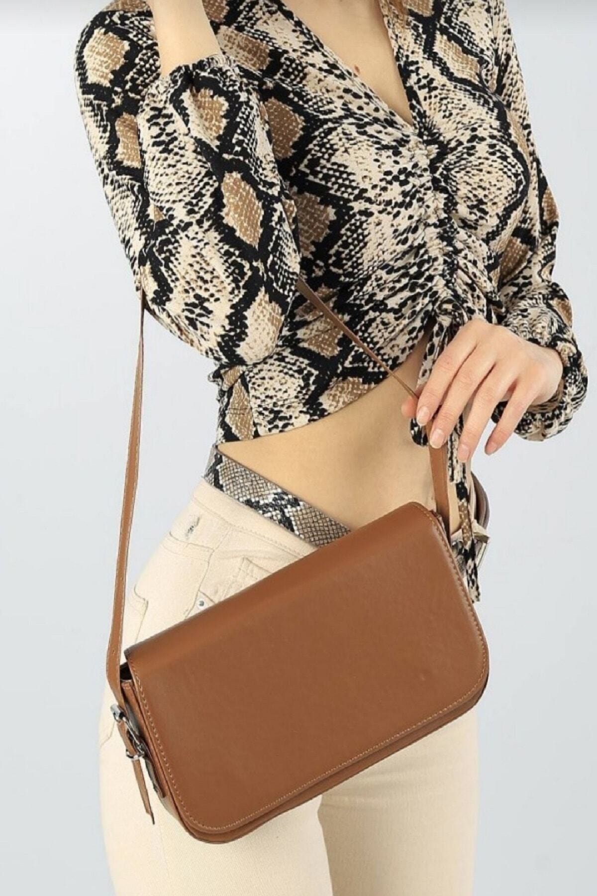 bag&more Kadın Taba Kapaklı Baget Çanta