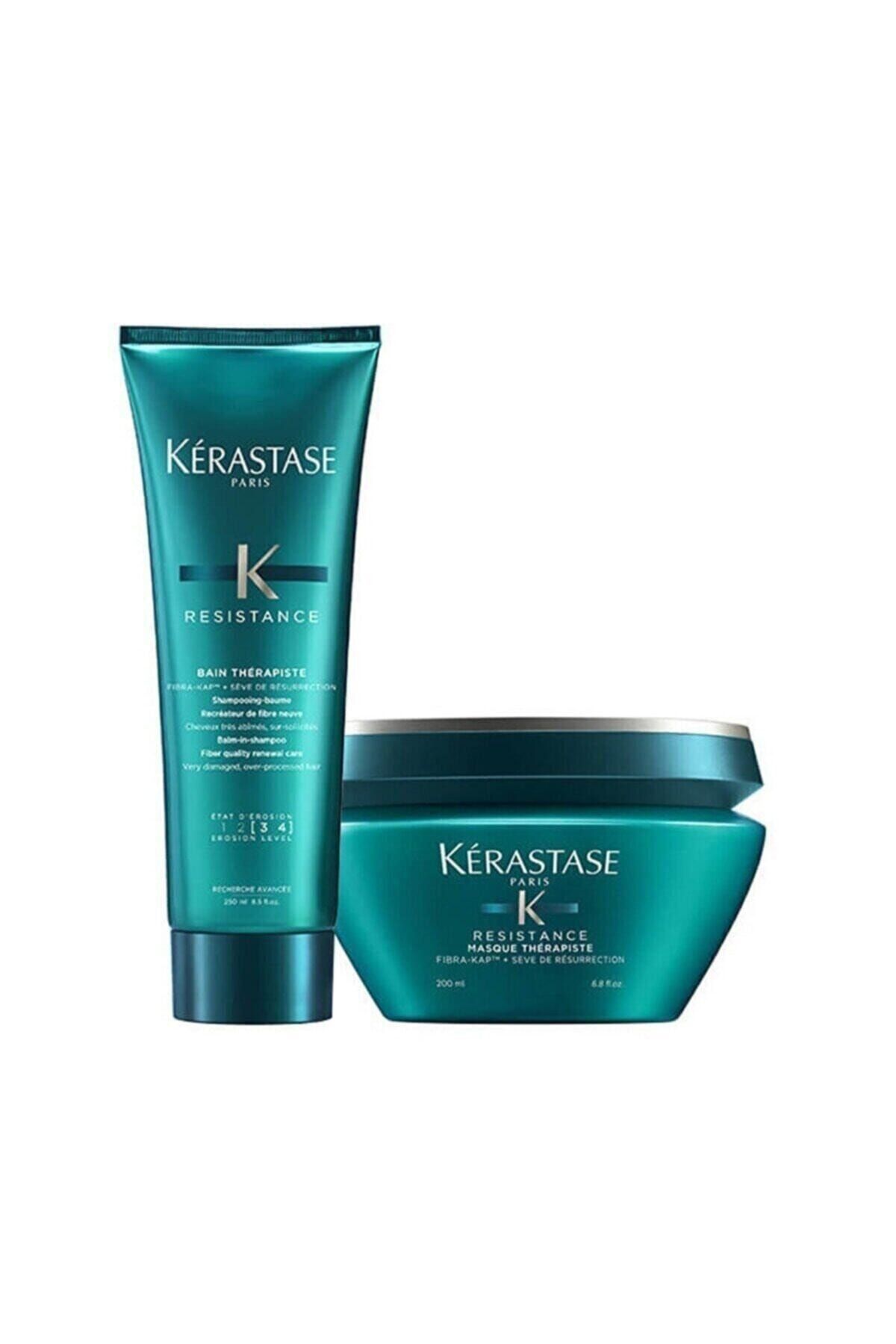 Kerastase Resistance Bain Therapiste Şampuan 250 ml Resistance Paris Therapiste Saç Maskesi 200 ml