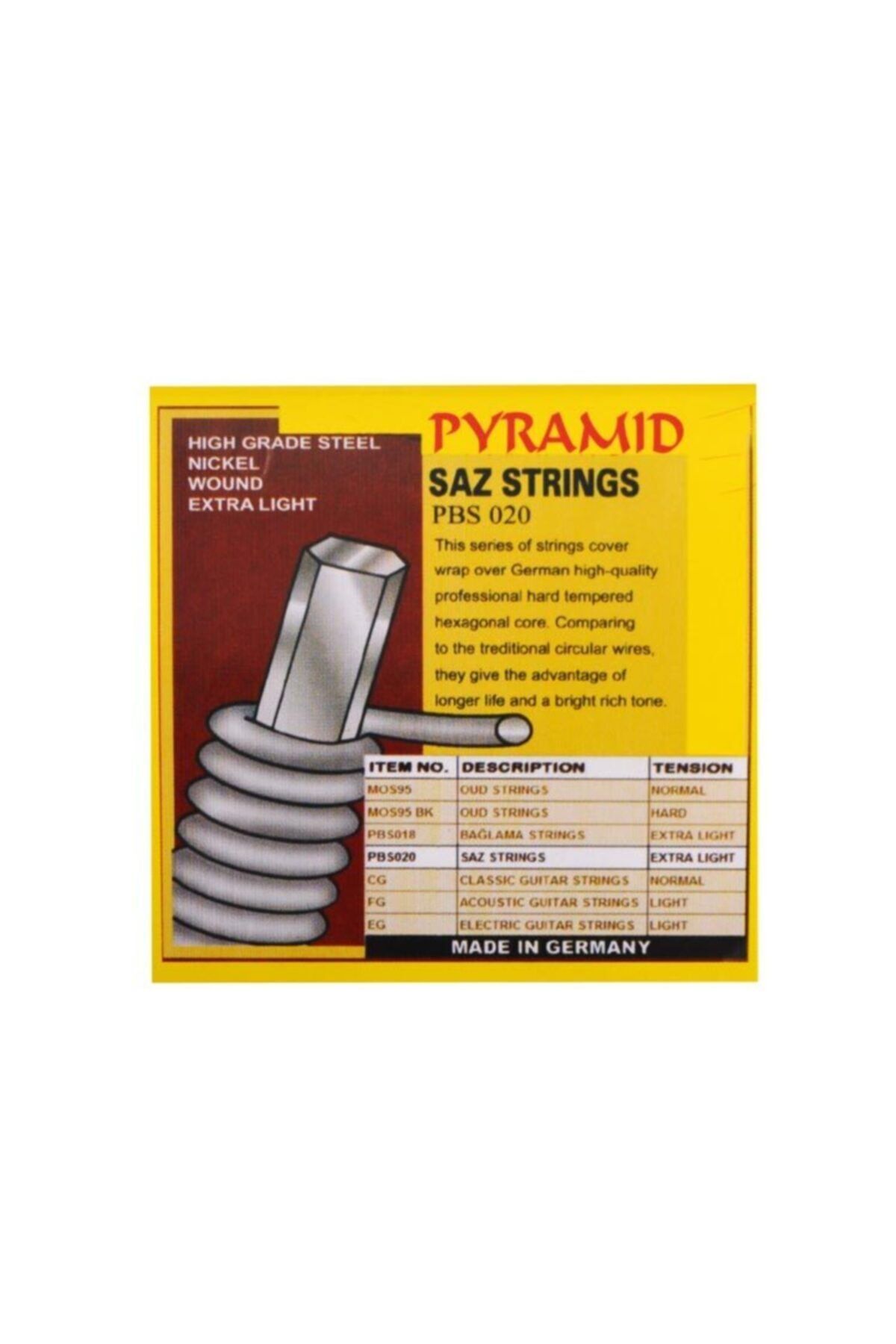 Pyramid Bağlama Teli Takım 0.20 Uzun Pbs020