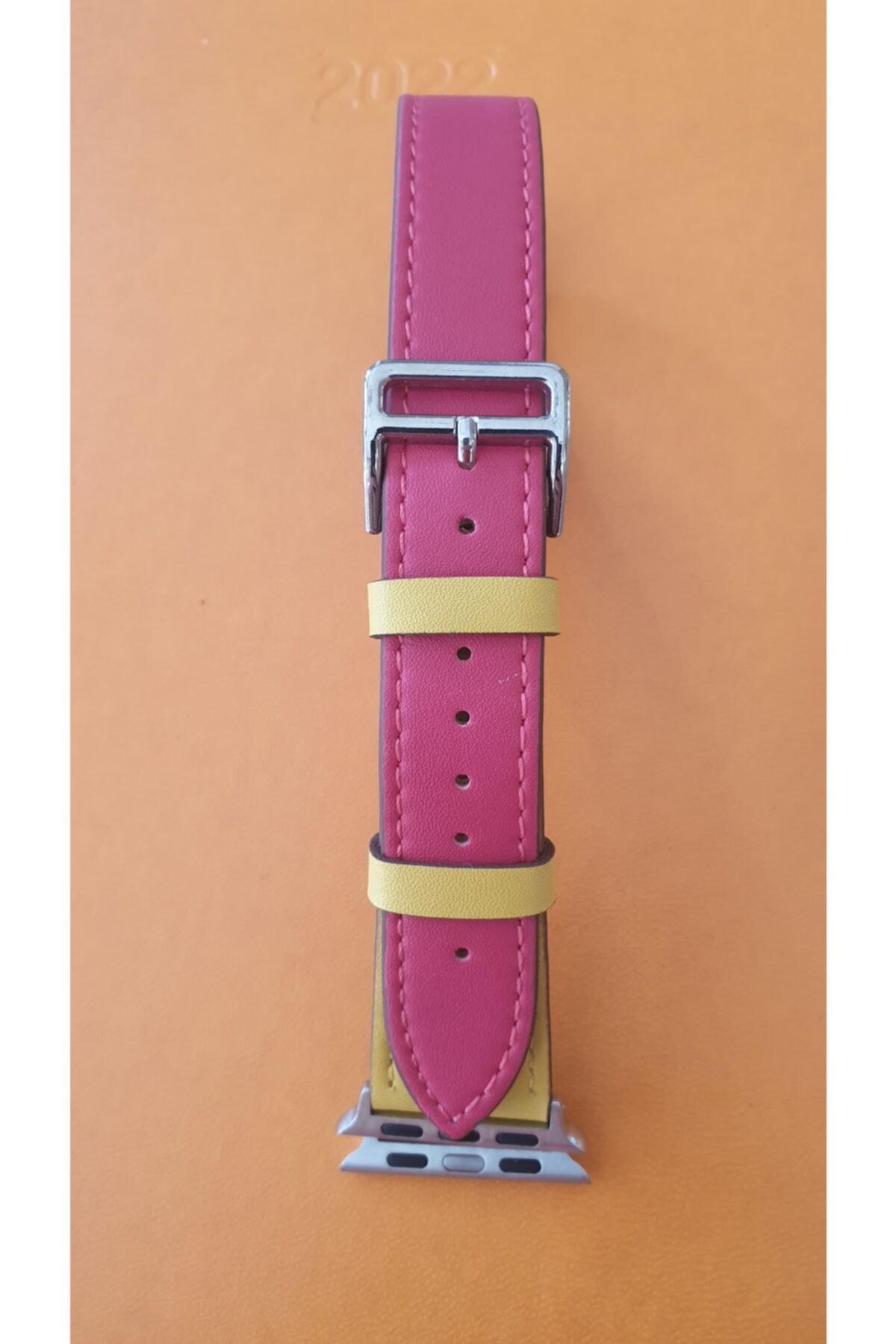 Magia çanta aksesuar Apple Watch Uyumlu Hakiki Deri Çift Dolama Saat Kordonu