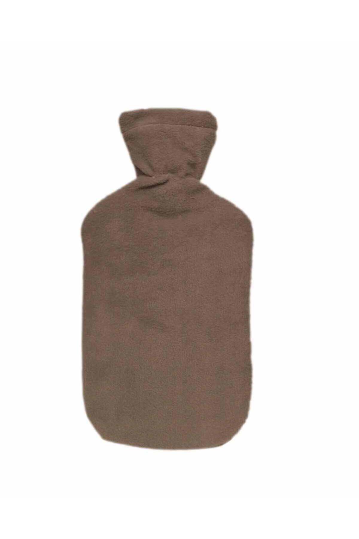 Ankaflex Gri Polar Kılıflı Sıcak Su Torbası Kokusuz Termofor Isıtıcı Aparat 1750 ml 33x21 cm