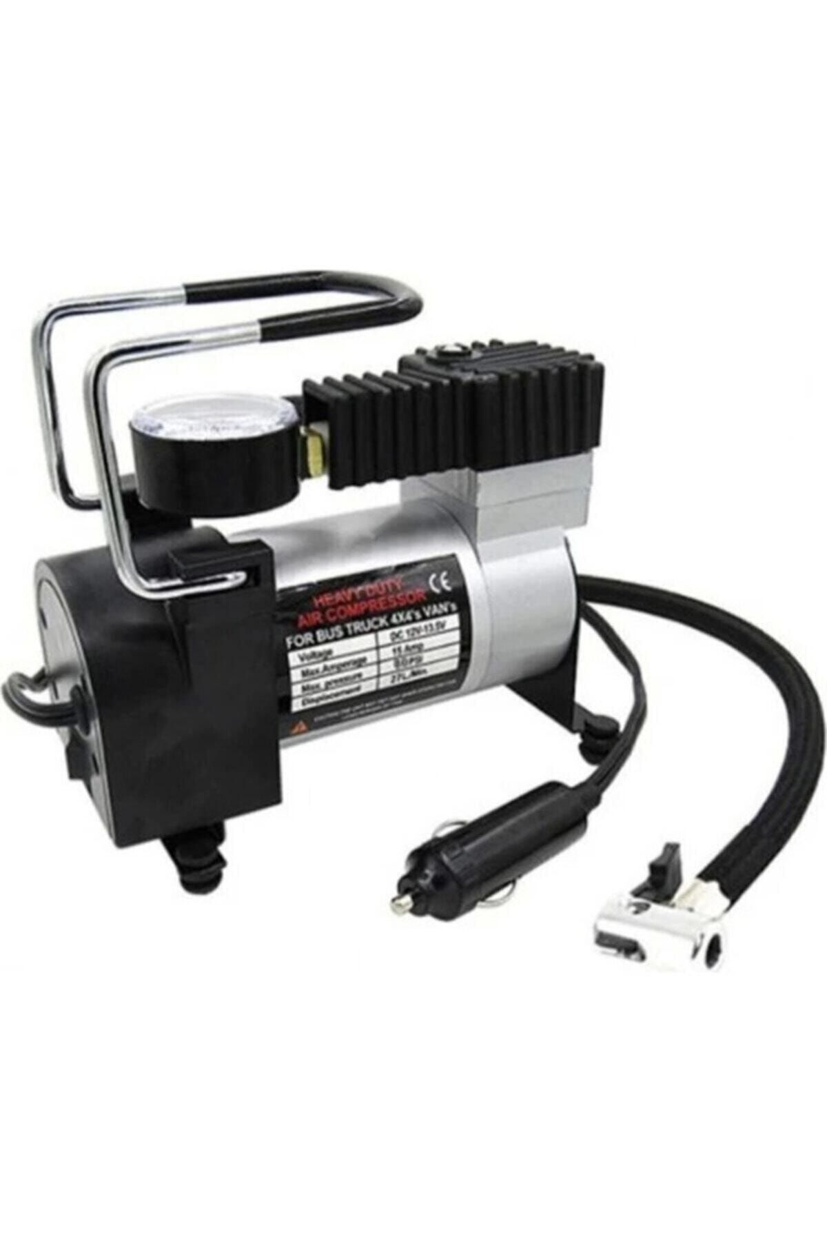 Carub Hava Kompresörü 12v Metal Led Işıklı Siyah