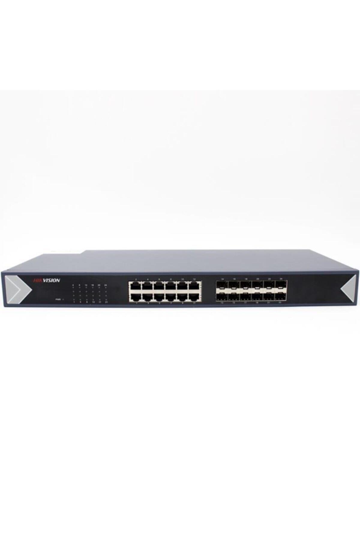 Hikvision Ds-3e0524tf 24 Portlu 12 Port Rj45 12 Port Fiber Yönetilemez L2 Gigabit Switch