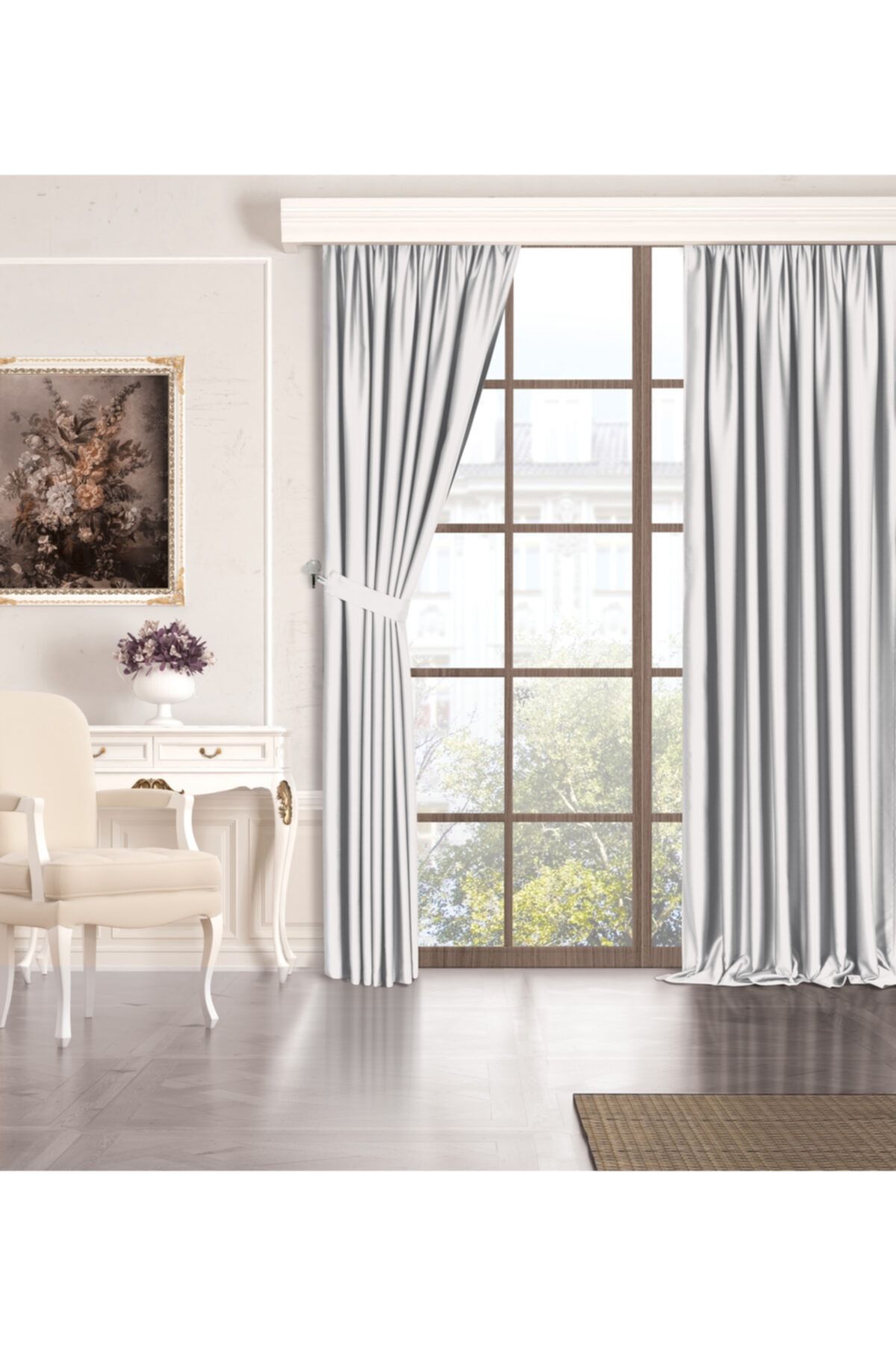 Perle Quartz Blackout Series Açık Gri Renk Karartma Güneşlik Perde