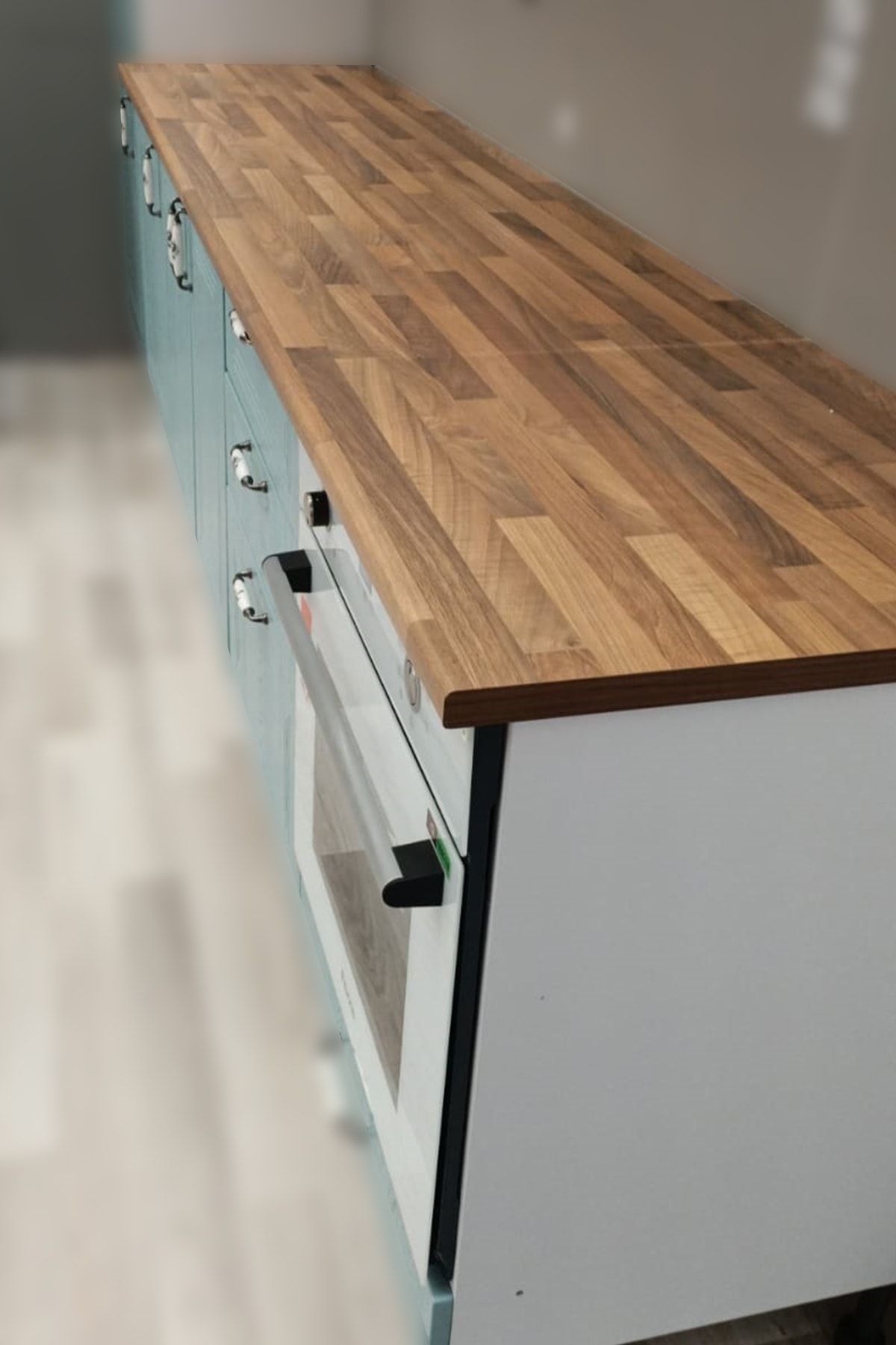 Fly Mobilya Laminant Tezgah Ahşap Desenli 61x60x28