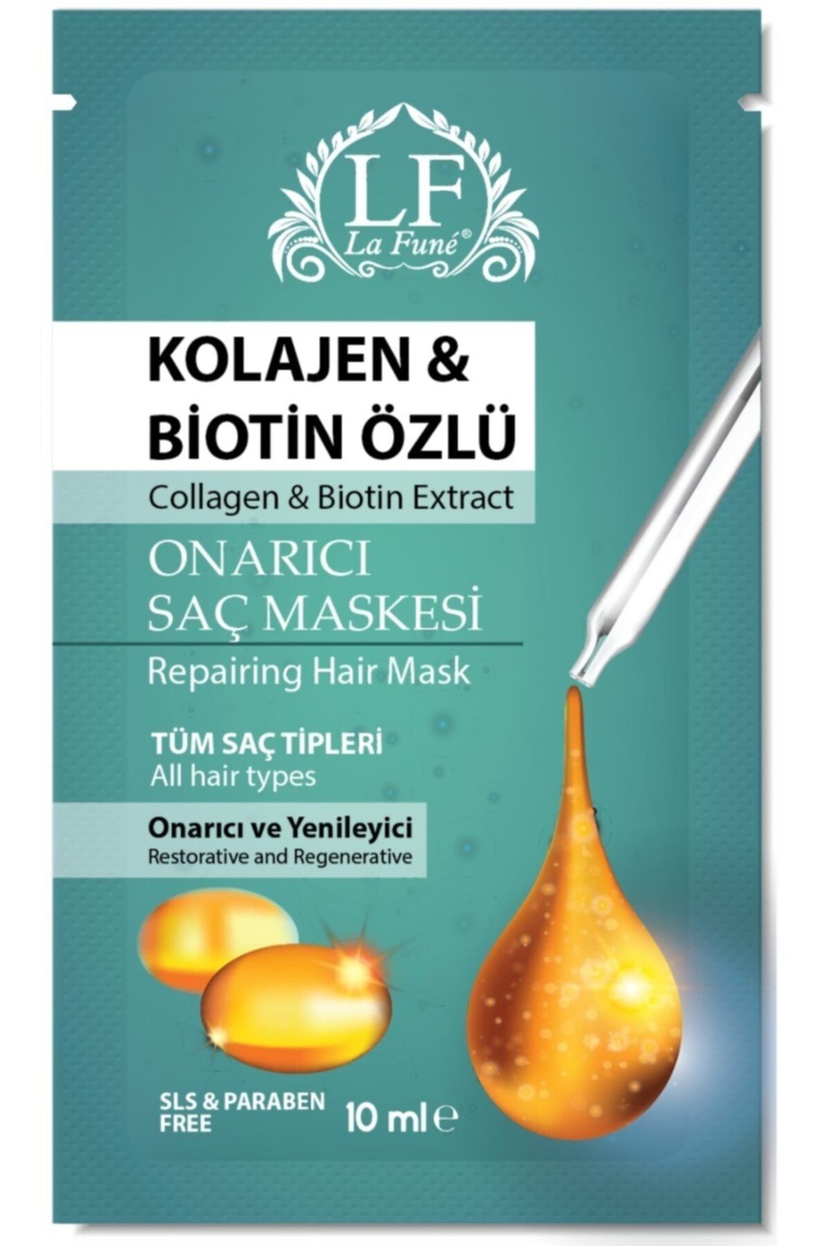 Lafune Kolajen & Biotin Özlü Onarıcı Ve Yenileyici Saç Maskesi 10 ml