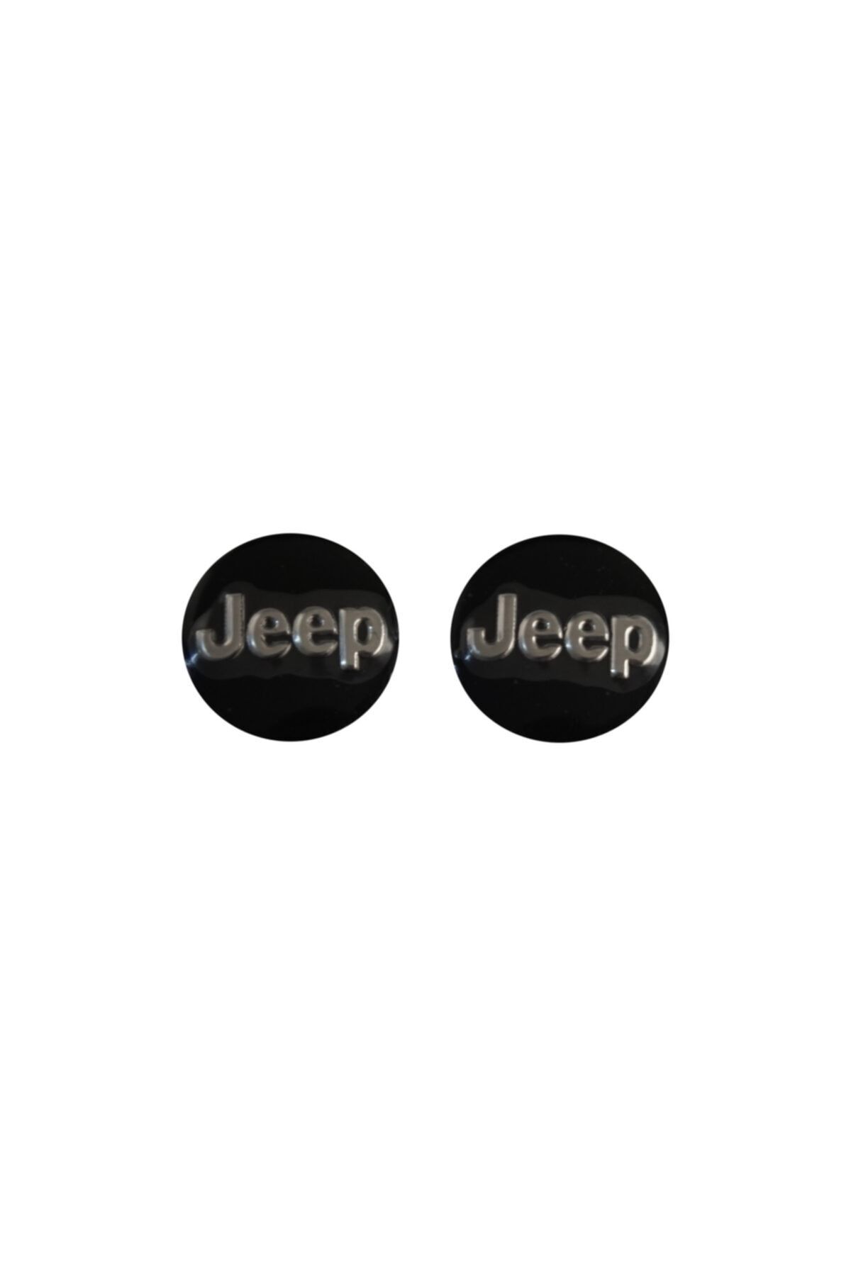 Bross Otomotiv Jeep Için 2 Adet Araç Anahtar Logo Amblemi 14 mm Çap