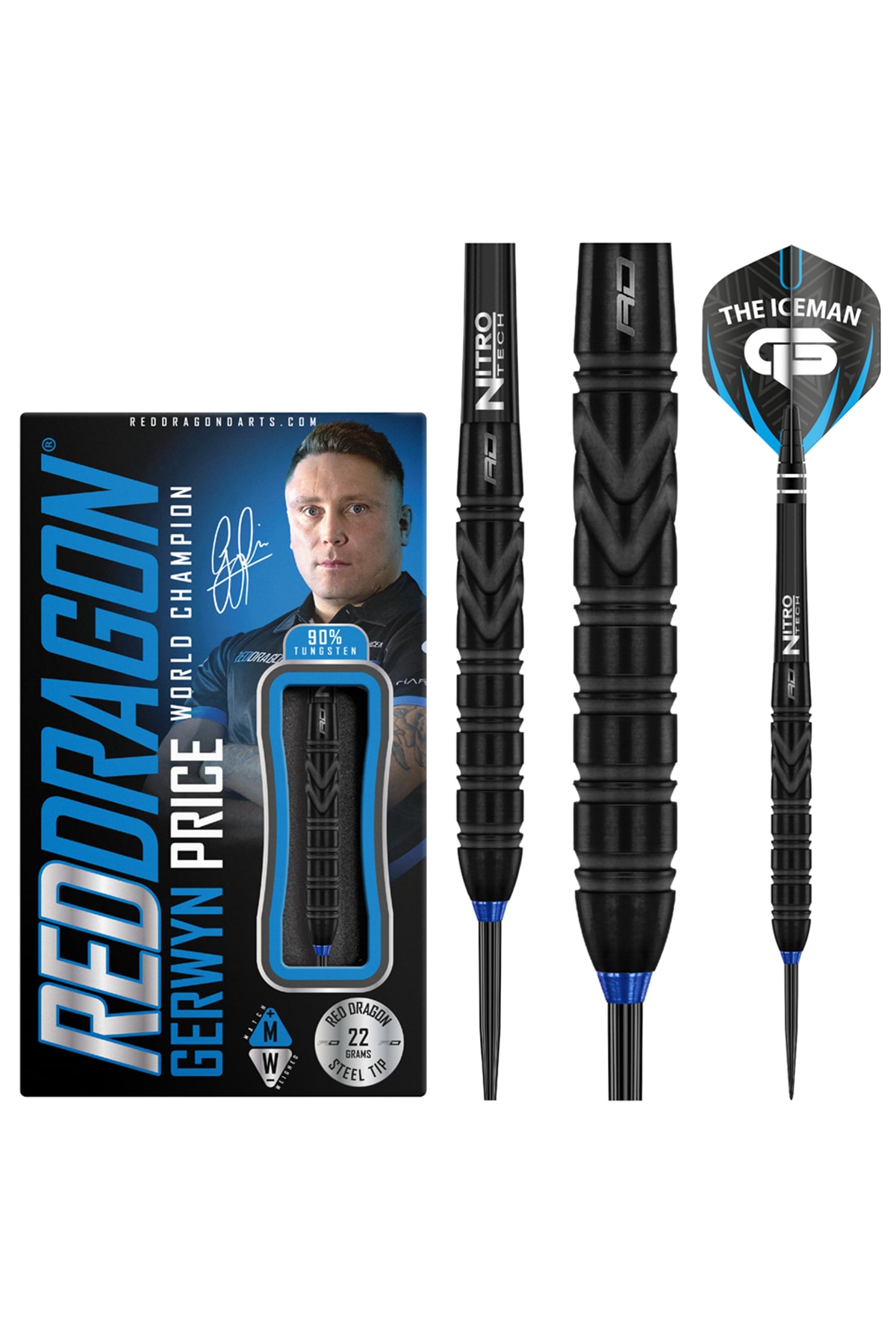 Red Dragon Gerwyn Price Back To Black 22 gr Dart Oku Seti