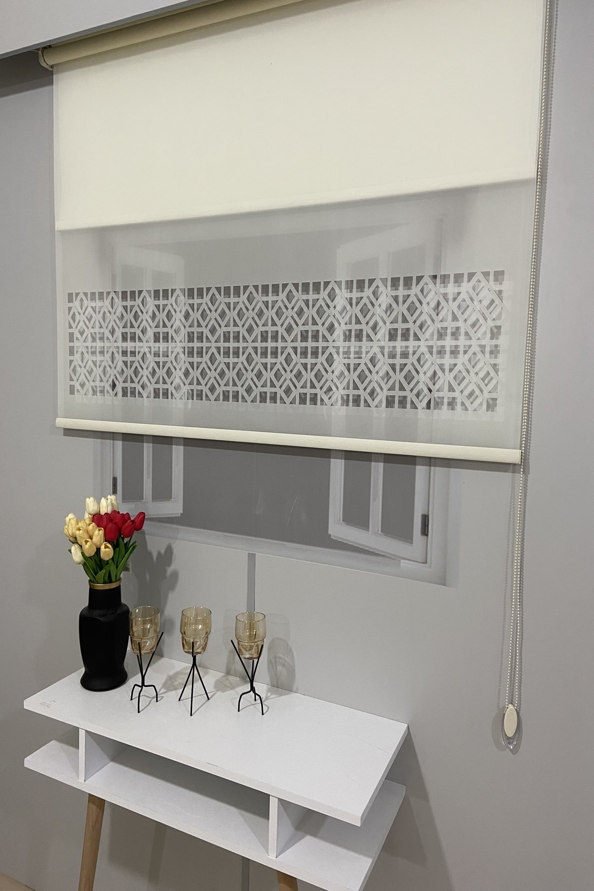 VOLPER MEKANİK Volper Lzr1050 Çift Mekanizmalı Lazer Kesim Tül Ve Stor Perde Krem Ekru