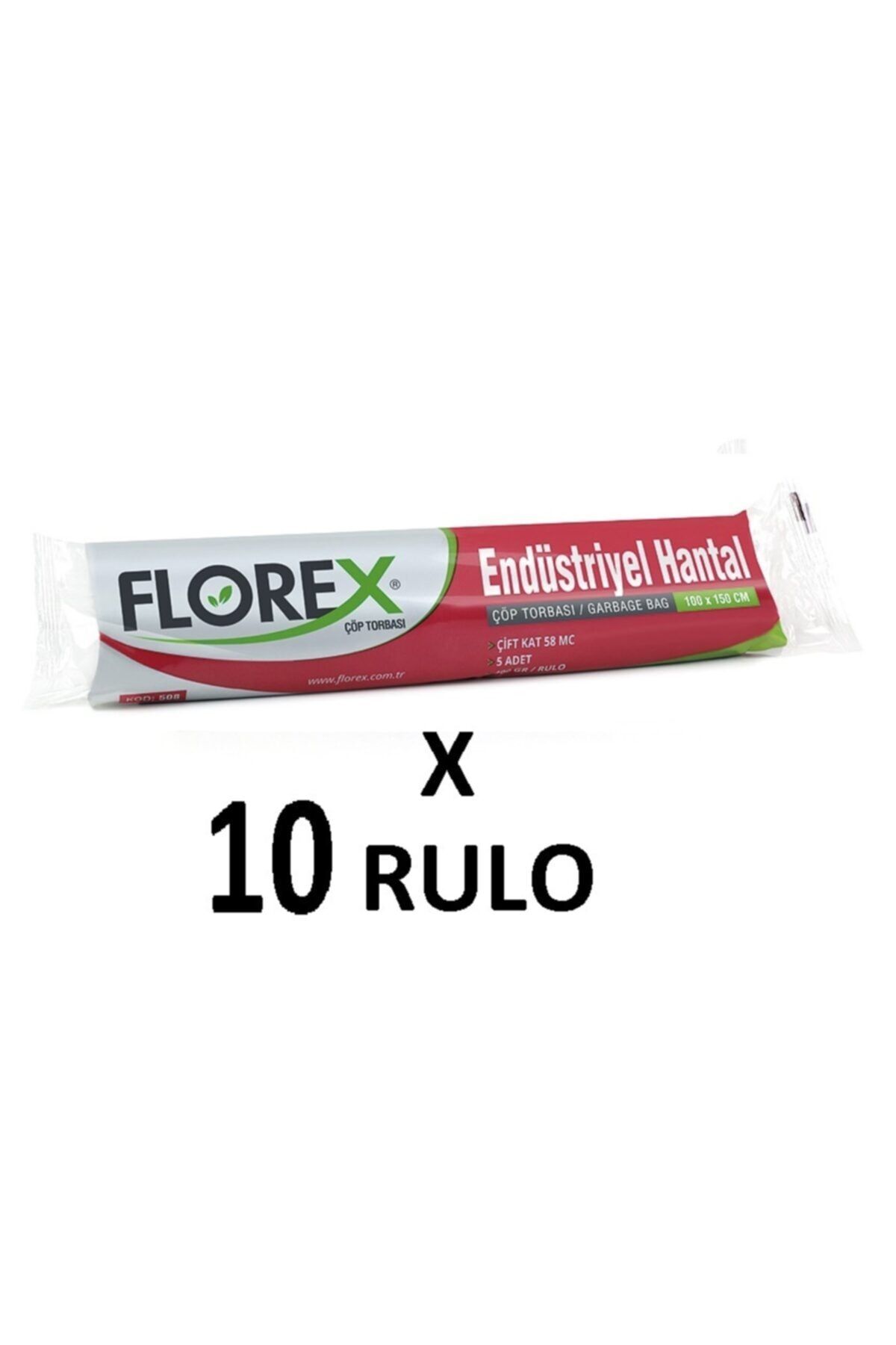 coverest Florex Standart Endüstriyel Hantal ( 100x150 Cm ) Siyah Çöp Poşeti 10 Rulo 5*10=50 Adet