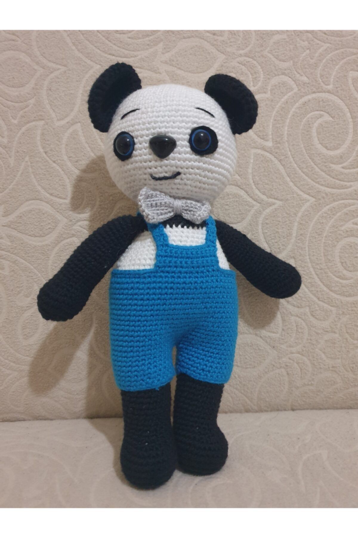 Punkiess Amigurumi Fisher Oanda Dekoratif Örgü Oyuncak %100 El Üretimi