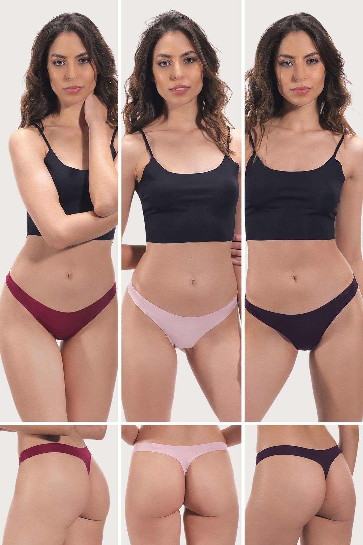 Cottonhill Basic Lazer Kesim Tanga Külot 3'lü Paket - 3