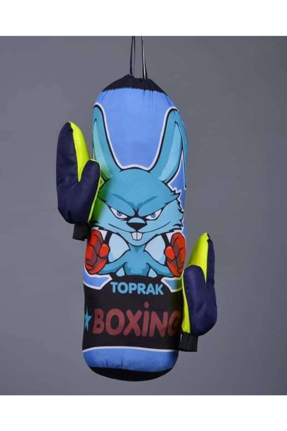 Erzurum Kitabevi Unisex Çocuk Mavi Desenli Boks Kum Torbası Seti