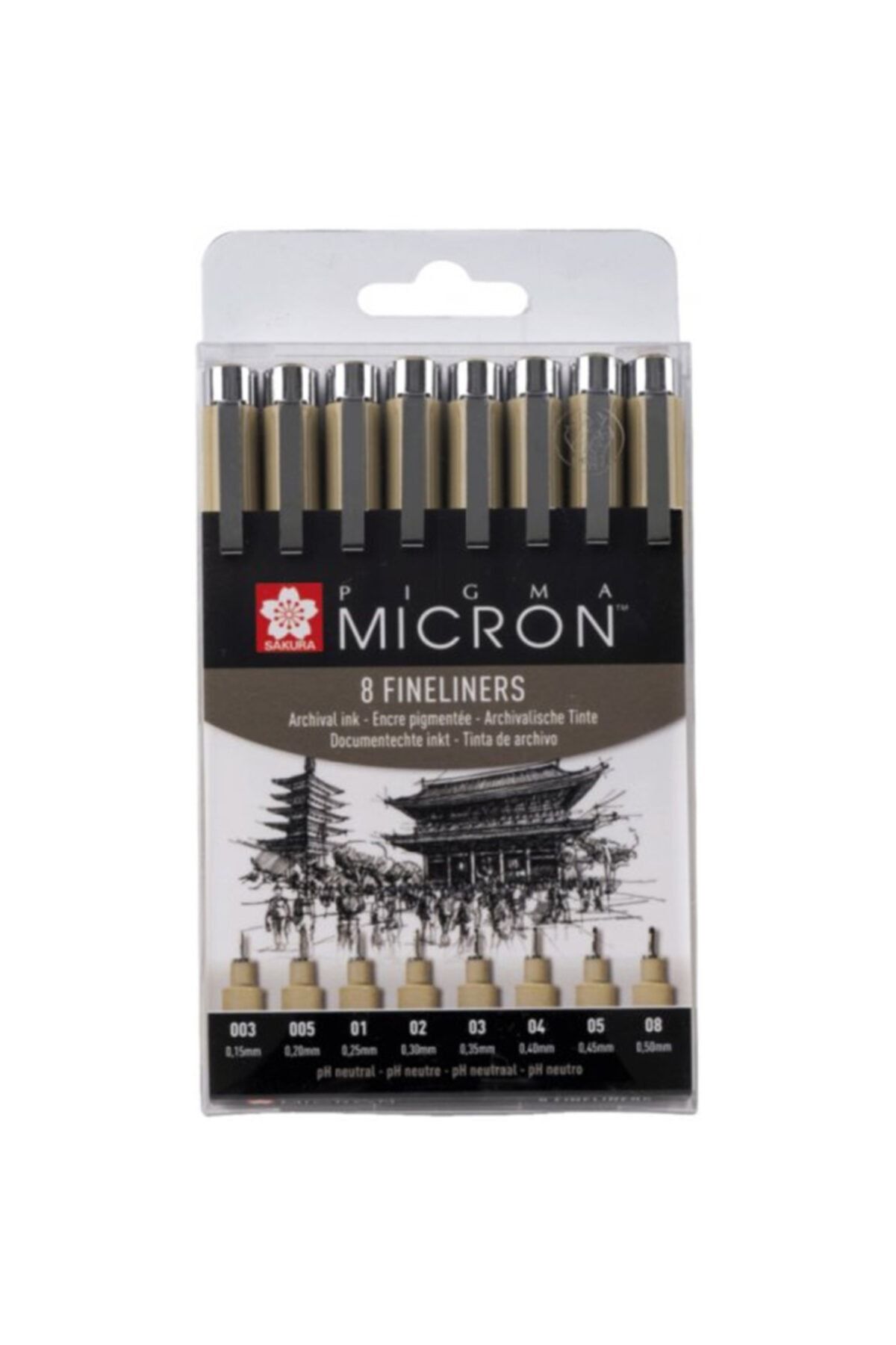 Sakura Pigma Mikron 8'li Set Çizim Kalemi