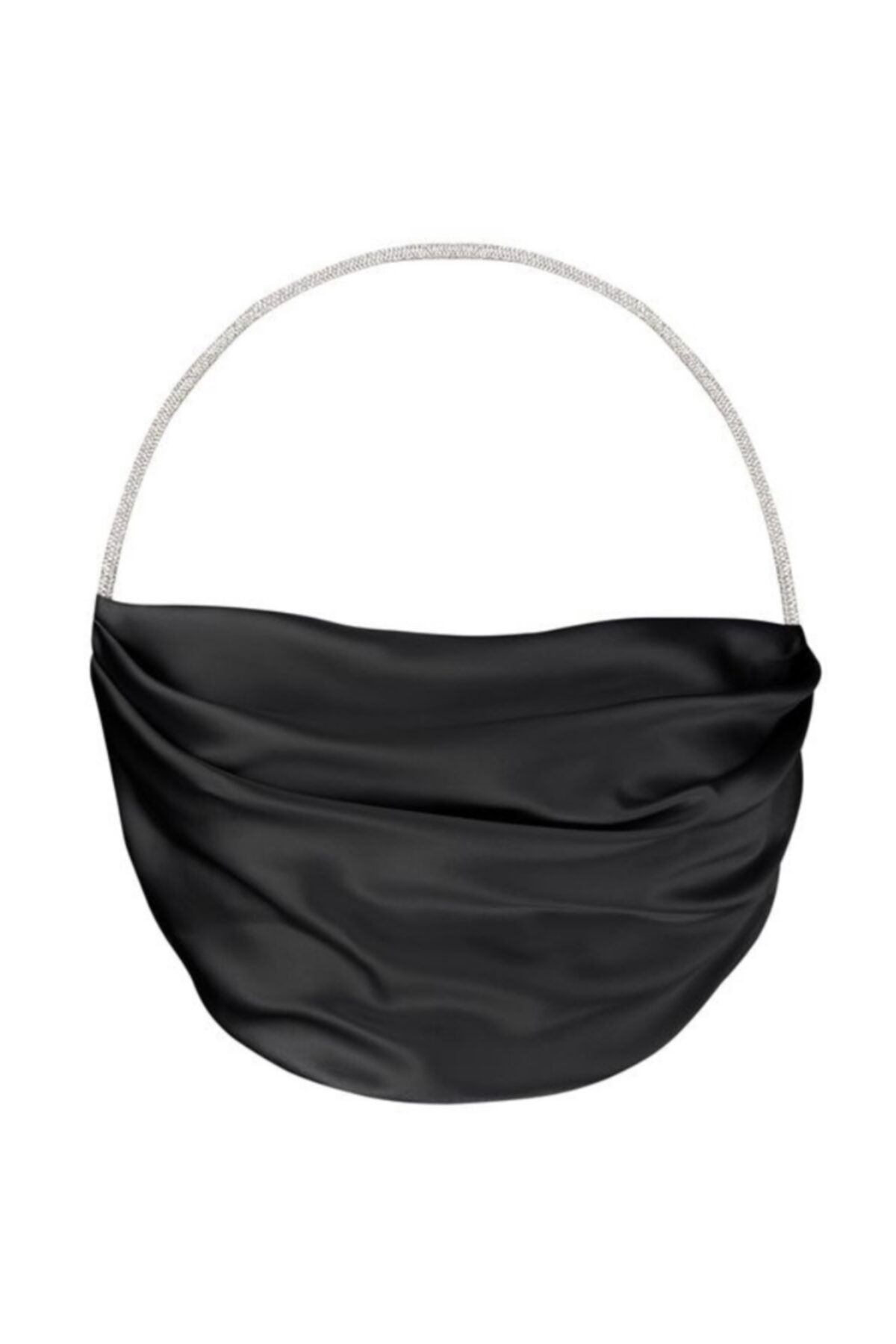 Mavi moda tekstil Siyah Kalın Saten Top