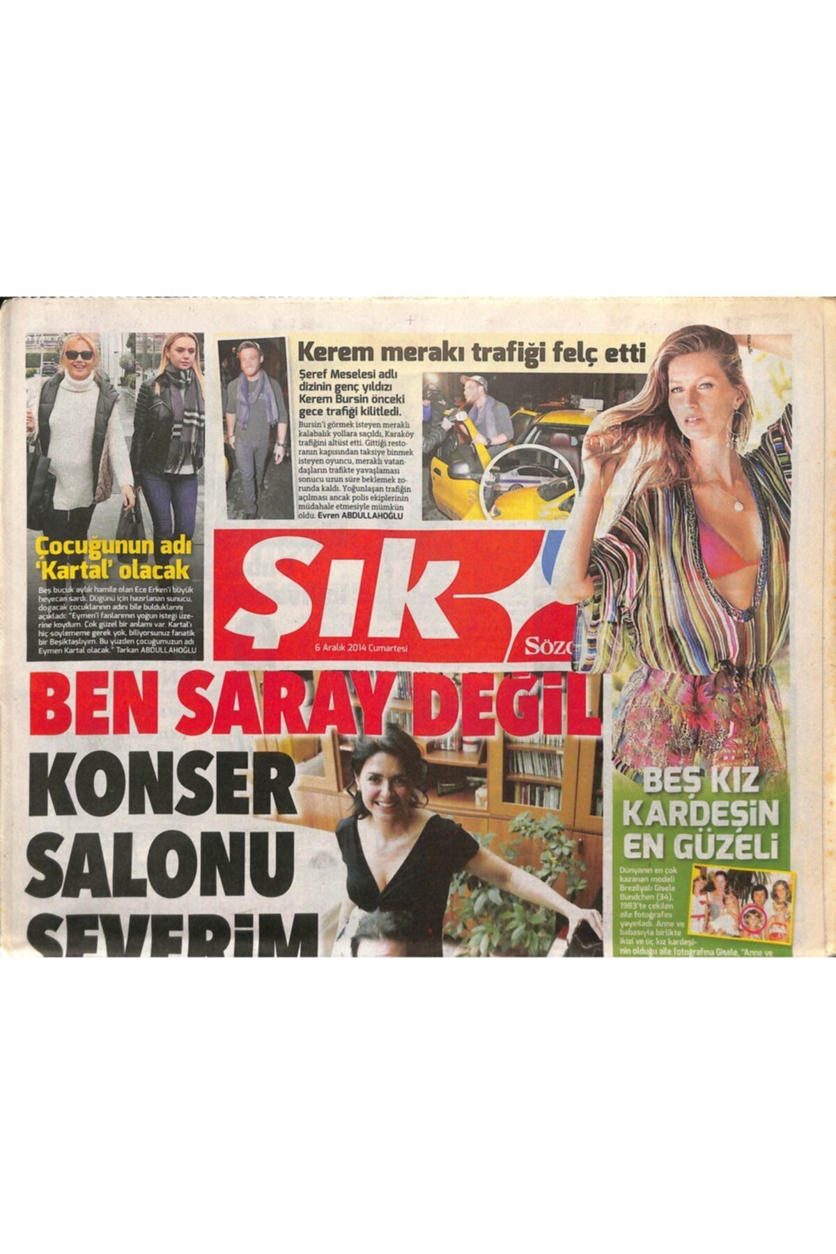 Gökçe Koleksiyon Sözcü Gazetesi Şık Eki 6 Aralık 2014 - Fazıl Say Özlem Gürses'e Konuştu