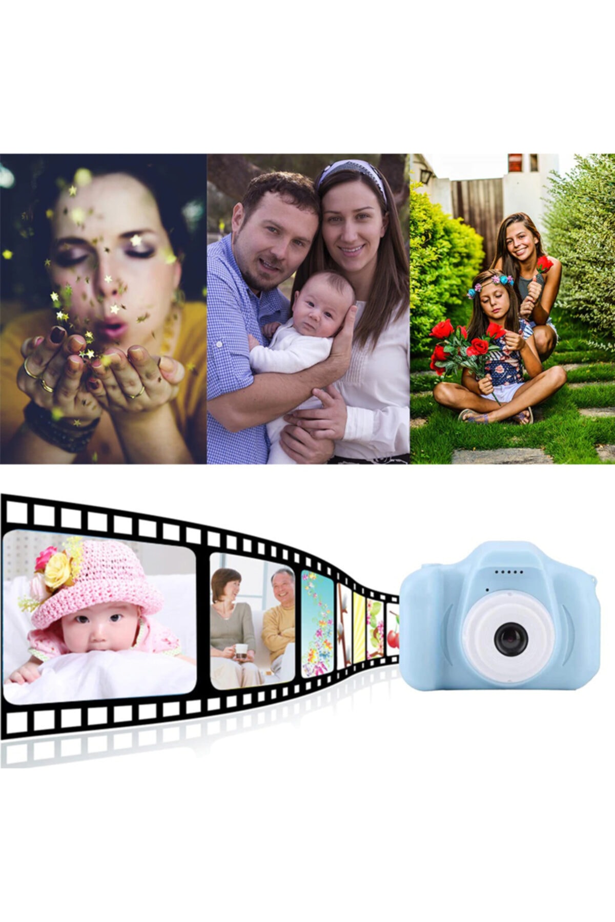 TamamElek Mini Dijital Kamera Oyuncaklar Çocuklar Için 2 Inç Hd Ekran Şarj Edilebilir Fotoğraf Makinesi