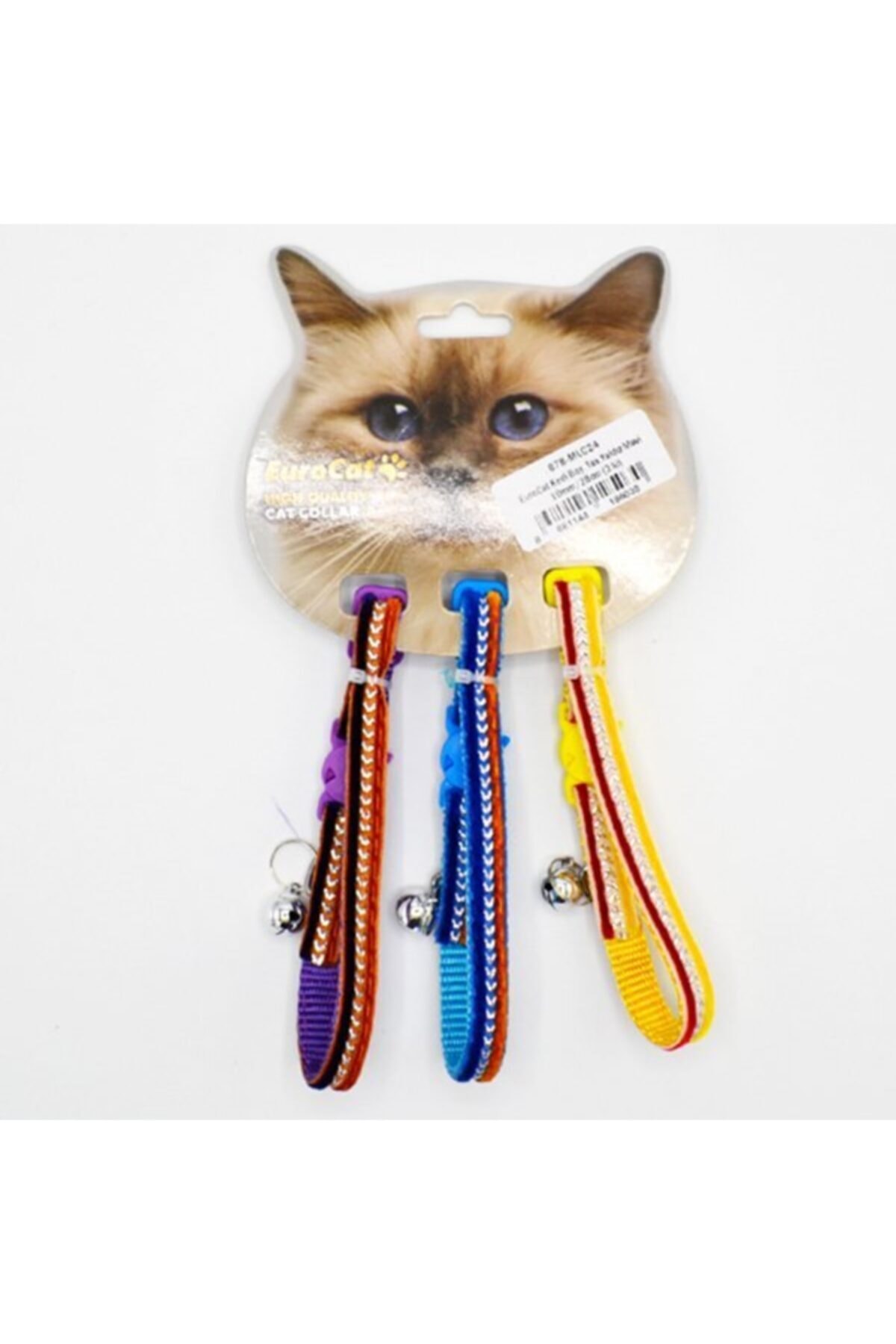 Eurocat Kedi Boyun Tasması Yaldız Mavi 10mm/28 cm 3 Adet