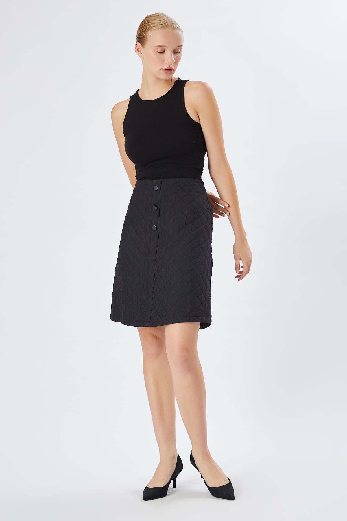 FEVER Kapitone Dokulu Etek