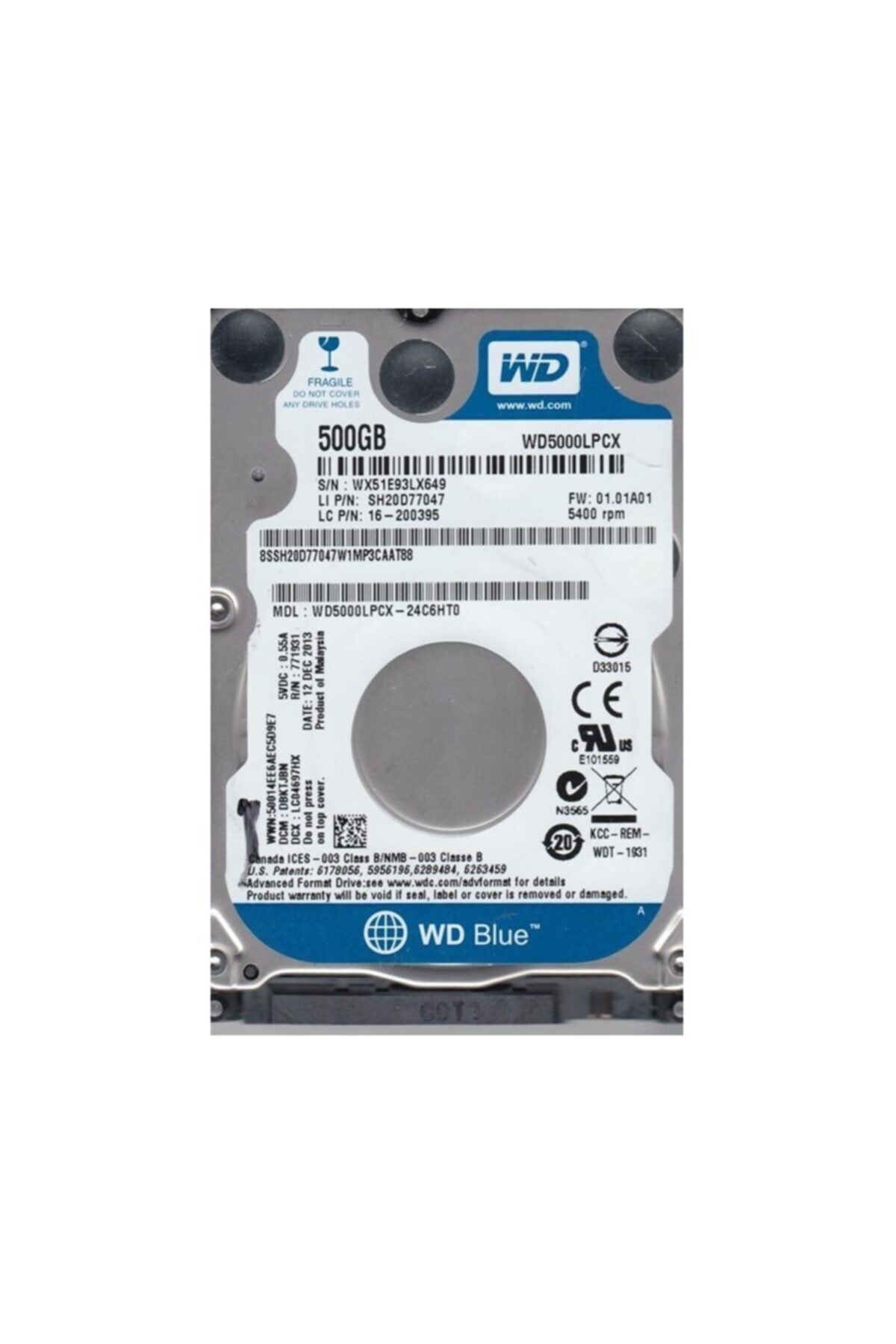 WESTERN DIGITAL Wd 500gb Blue 2.5\