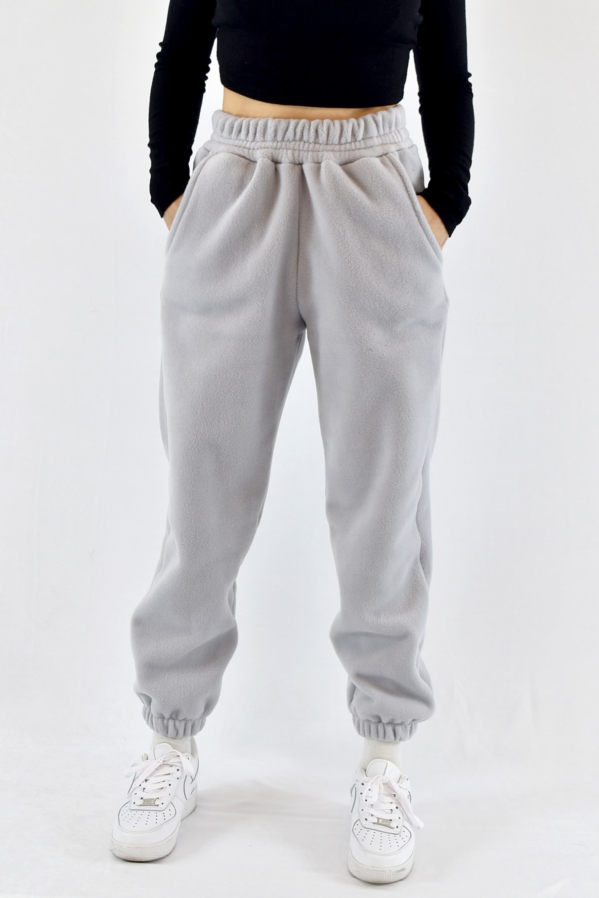 ravenzz Unisex Polar Eşofman Altı-taş Gri