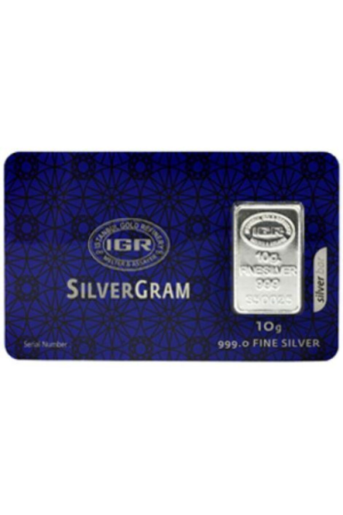 Uygun 10 Gr Gram Külçe Gümüş ( Fine Silver 999/1000 = 0,999 Milyem)