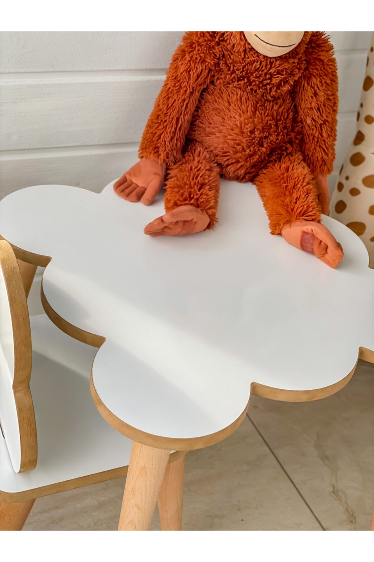 WoodBabyStore Montessori Bulut Aktivite Masa Sandalye 1+2