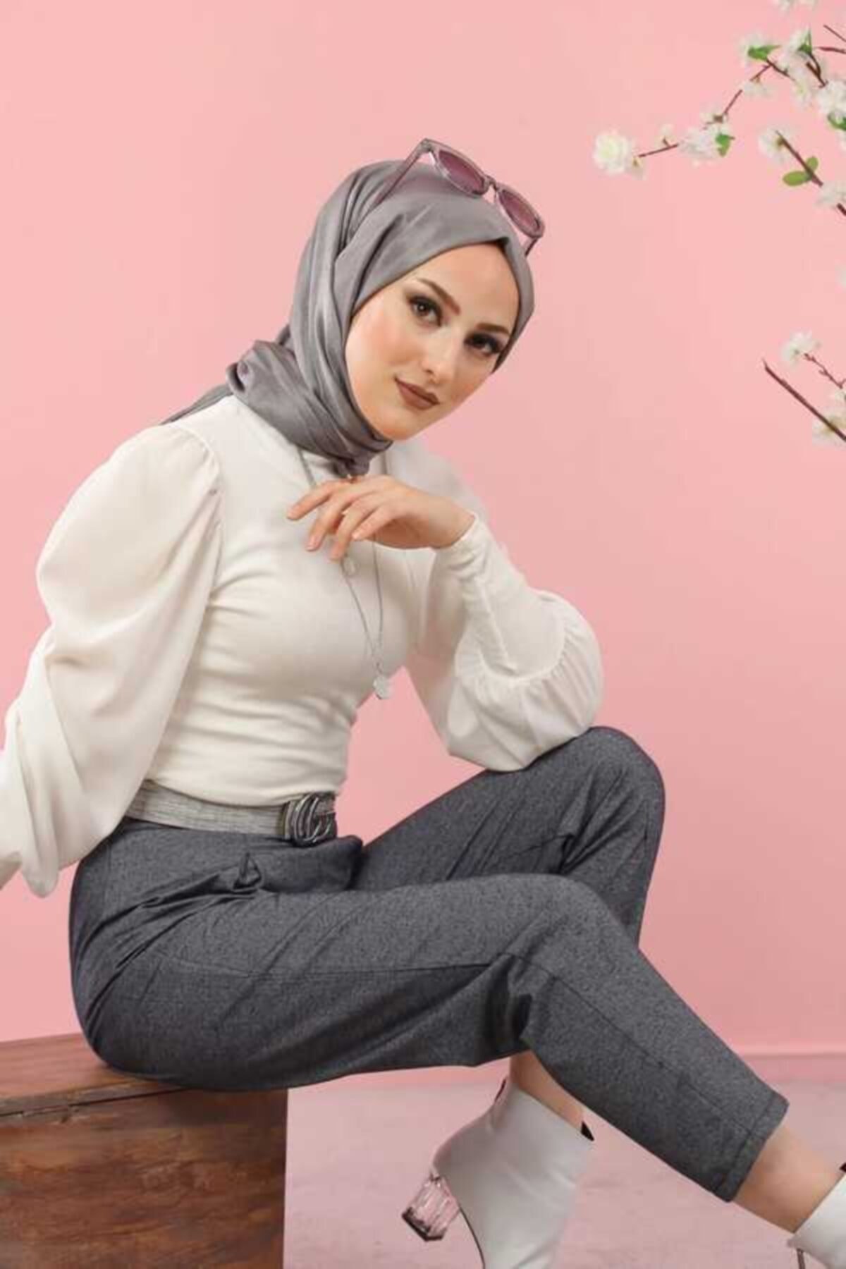 alfaze Tesettür Pantolon Gri 3012