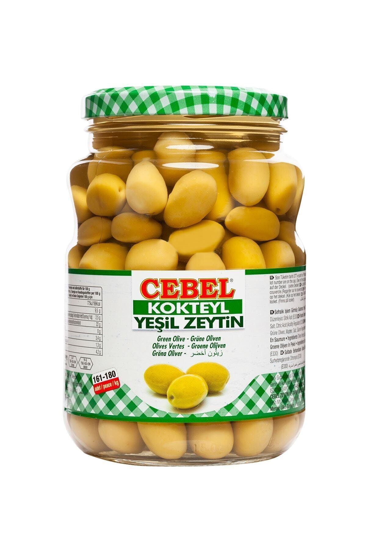 Cebel Yeşil Zeytin Kokteyl 900 Gr Kav.
