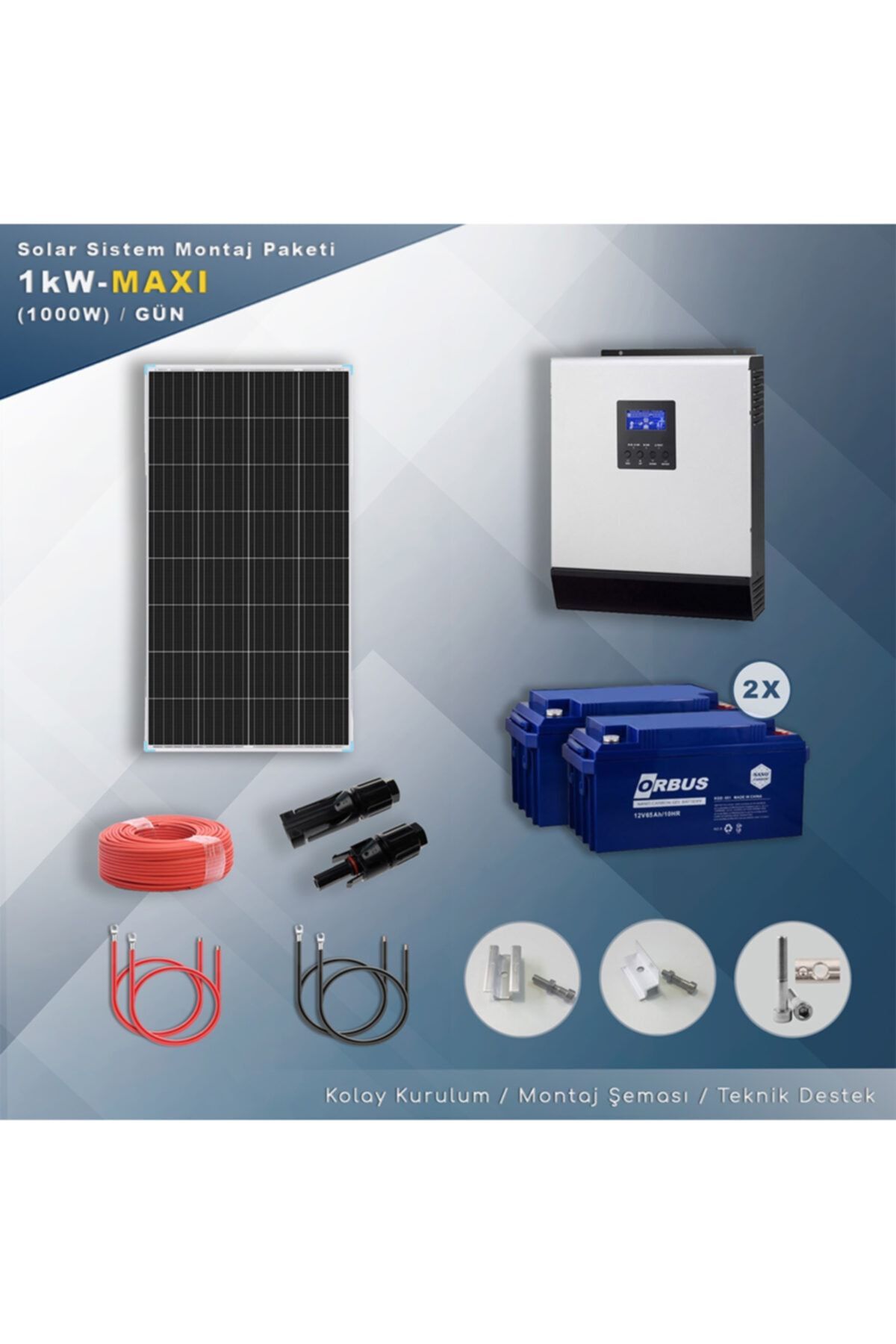 MAtech 1 Kw Maxı Solar Paket Sistem (1000w/gün)