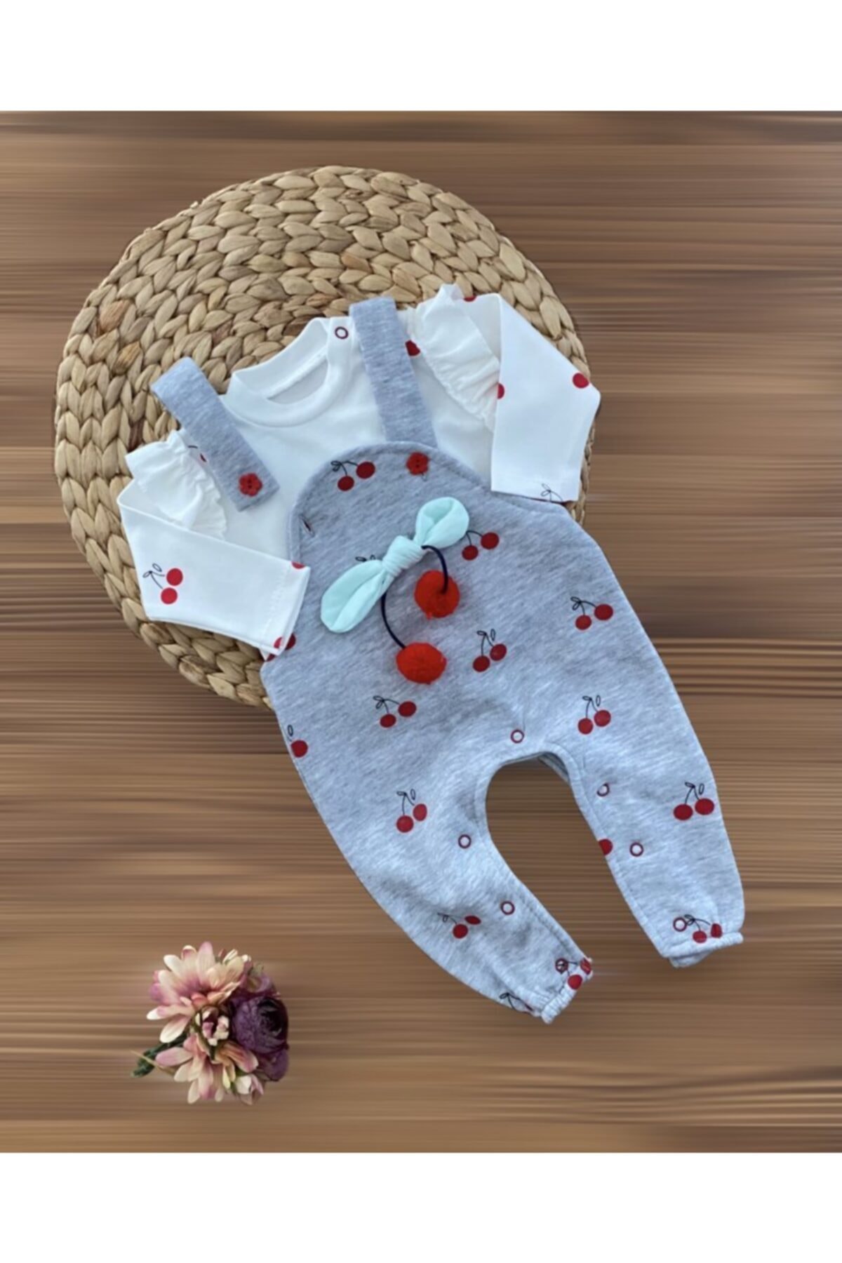 Murat Baby Muratbaby 2’li Kirazlı Uzun Kollu Polar Slopet