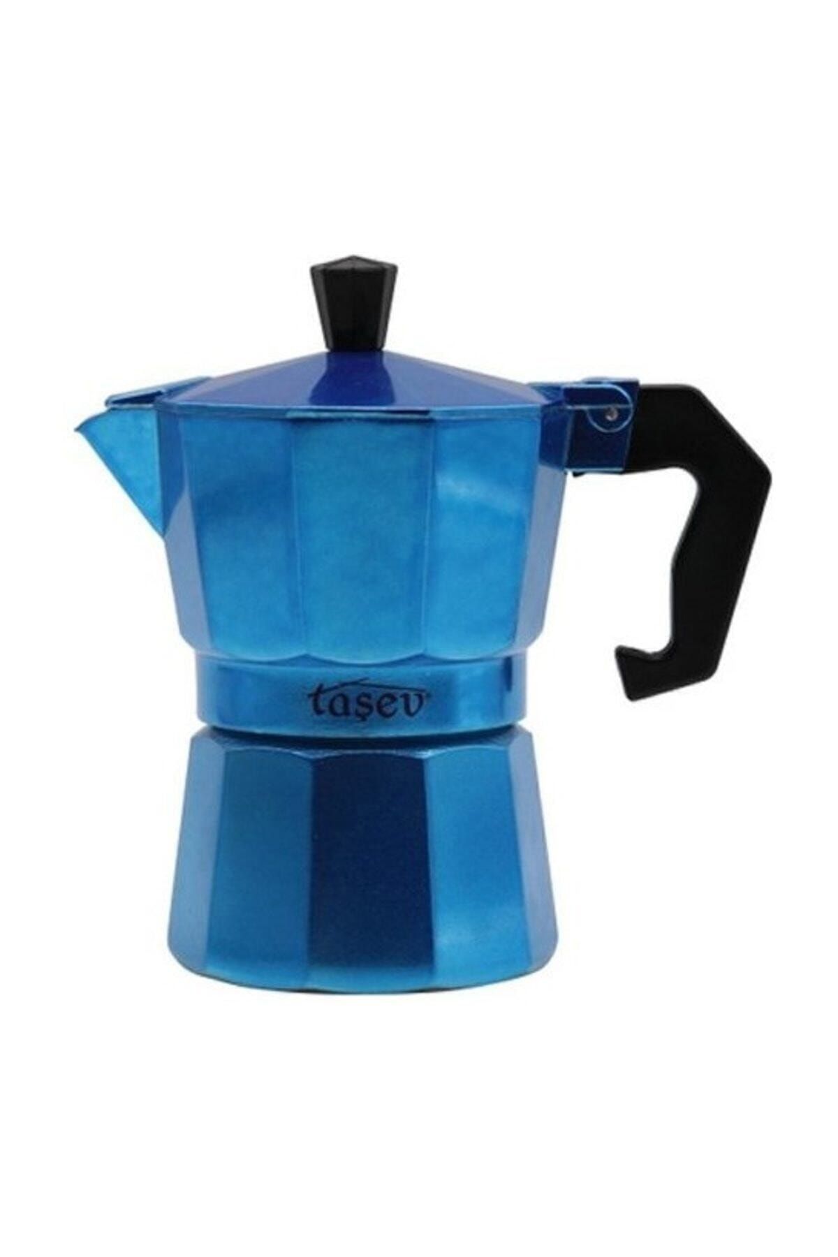 Bambum Taşev Piccolo Moka Pot 3 Fincan Mavi