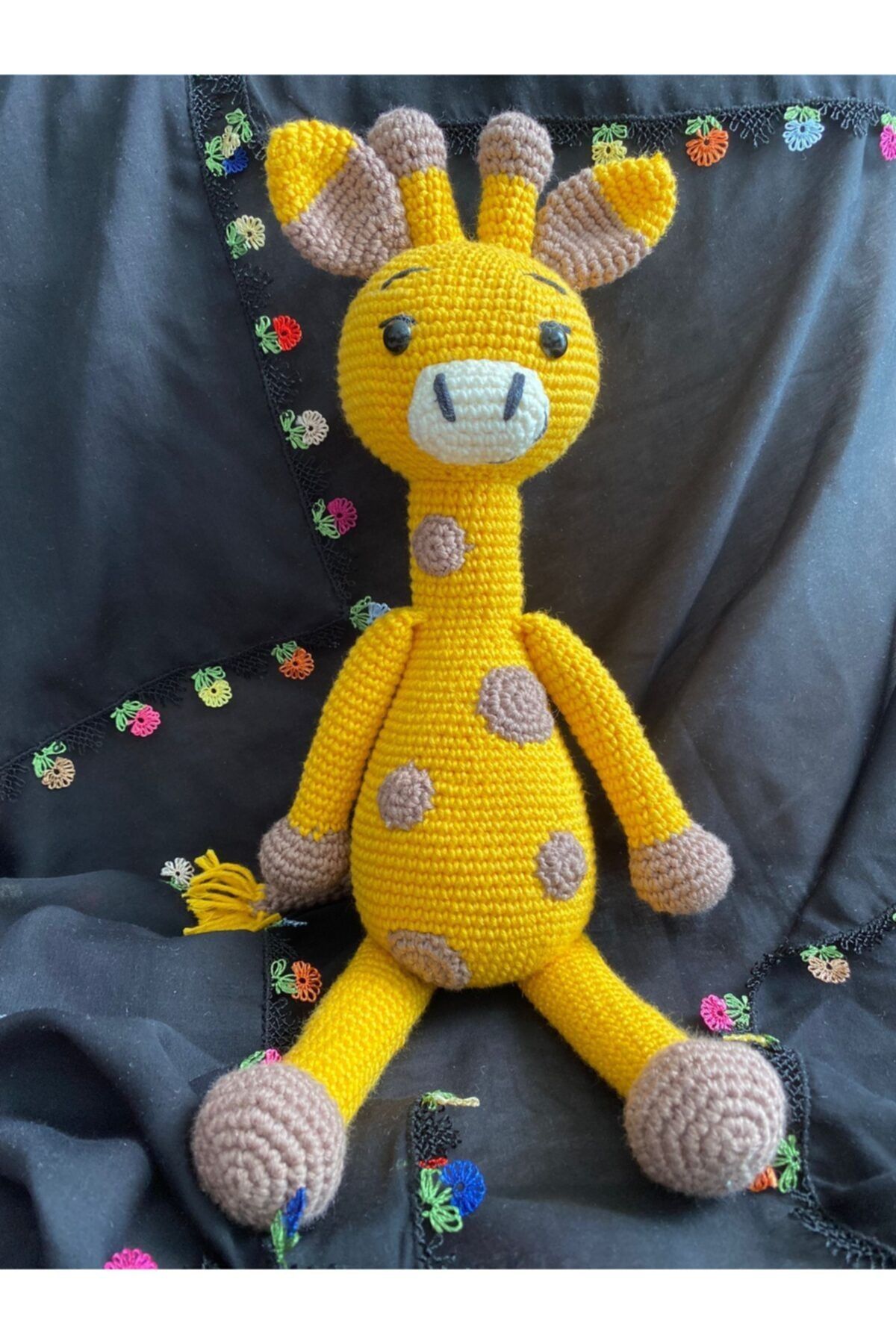 Handmade Amigurumi Sevimli Zürafa 40 Cm