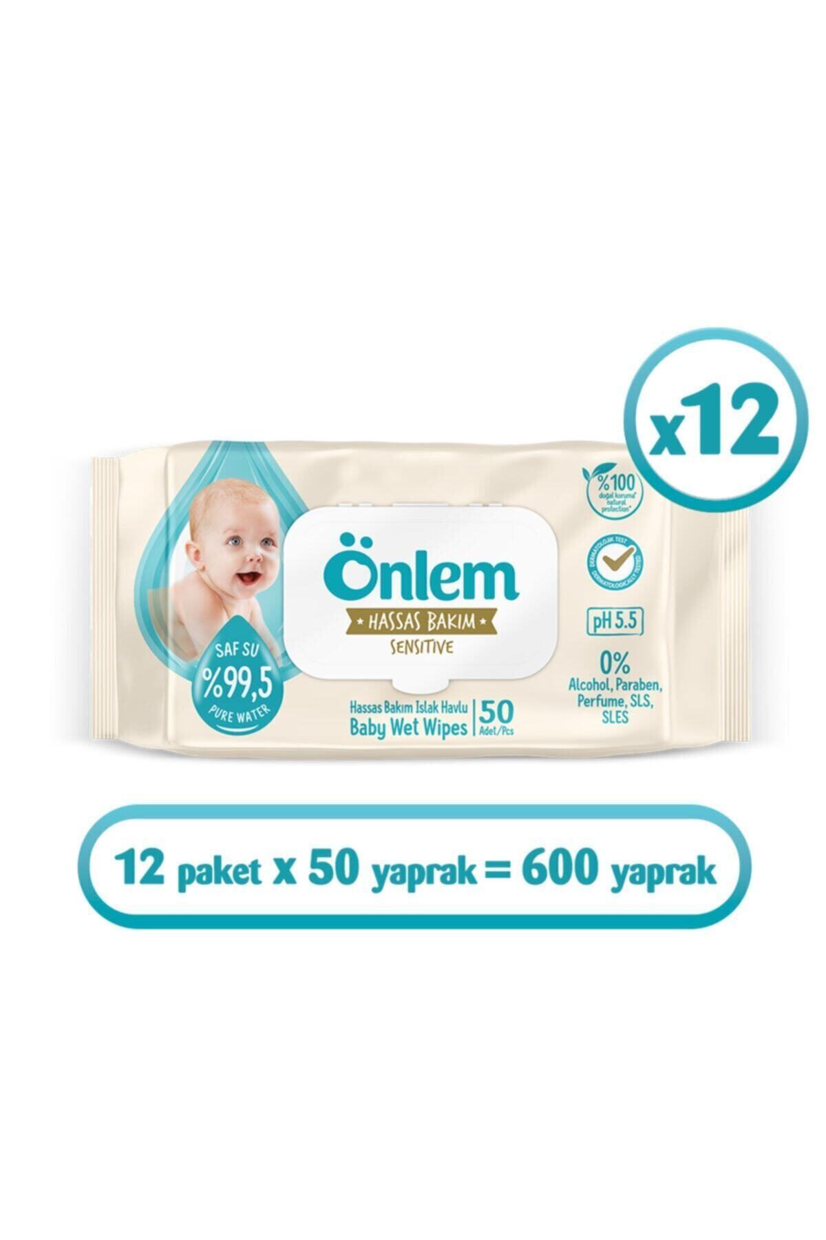 ÖNLEM Hassas Bakım Islak Havlu 50x12 Adet (600 Yaprak)