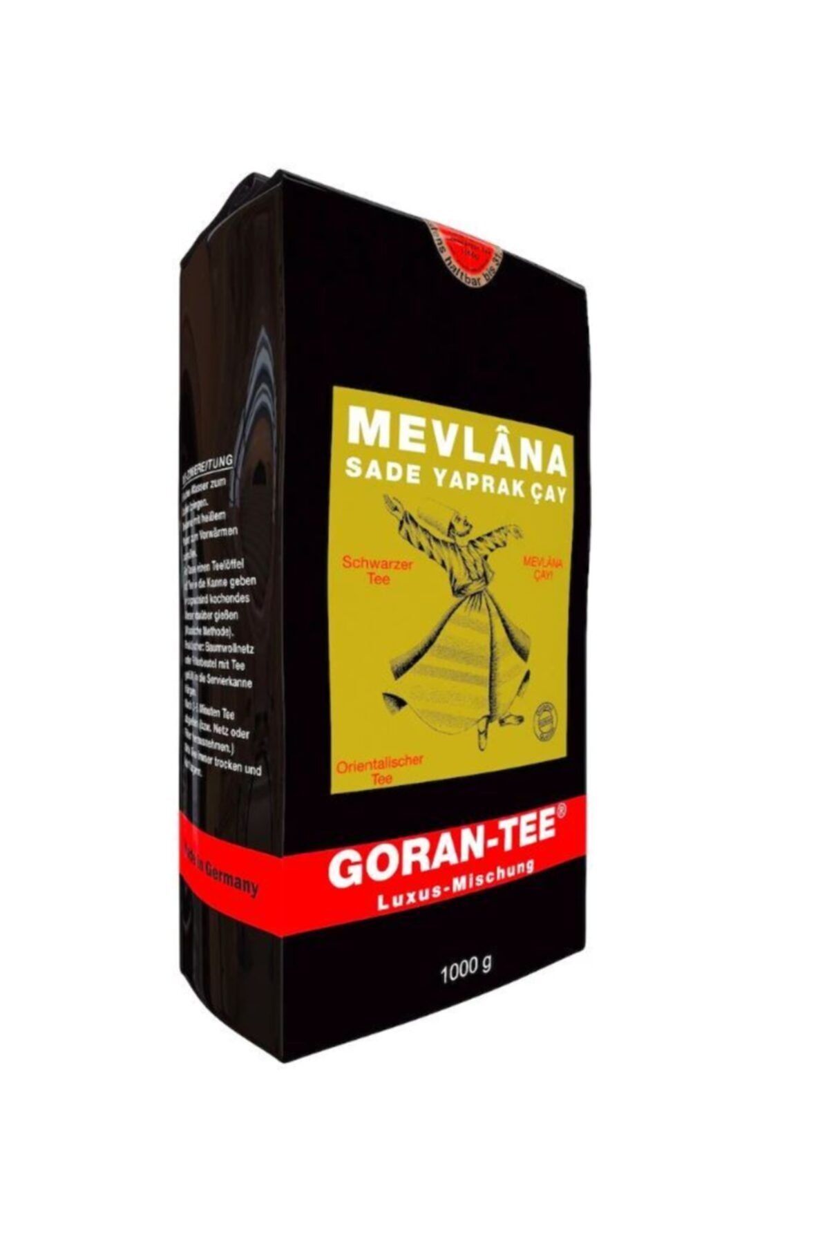 MEVLANA TEA Mevlana Sade Yaprak Goran Tee Siyah Dökme Çay 1 Kg