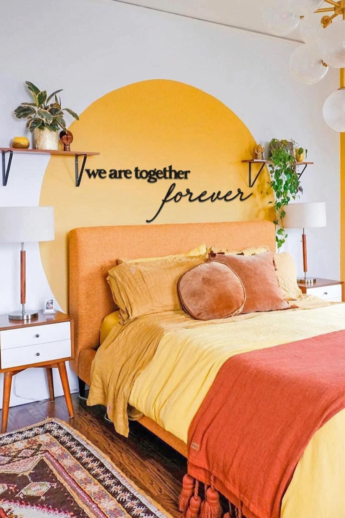 Alfanua We Are Together Forever Ev Dekorasyonu Duvar Yazısı Tablo