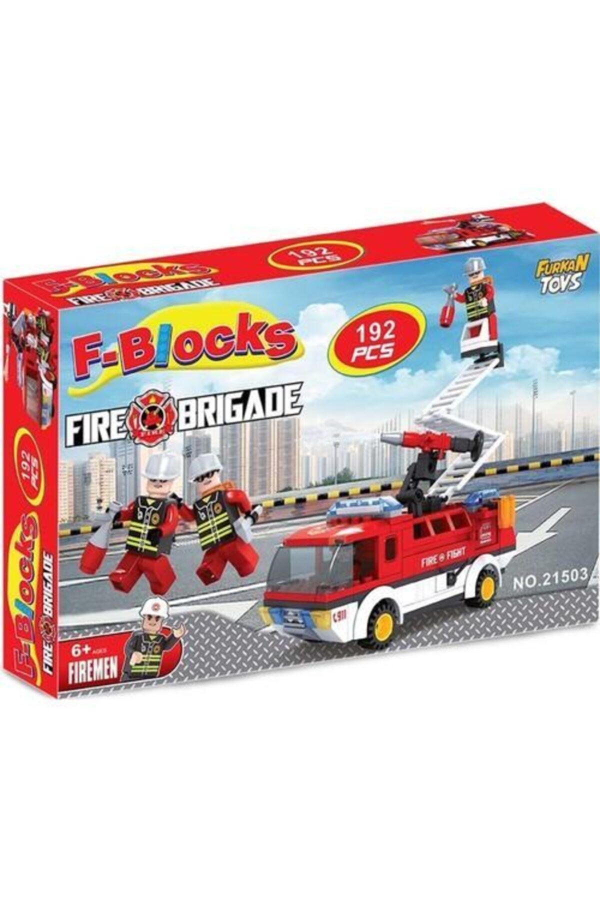 Furkan F-blocks Itfaiye Lego Blok Seti 192 Parça