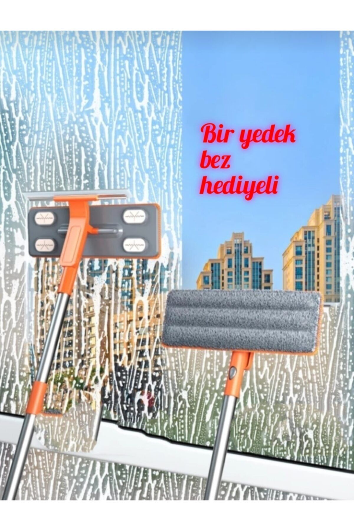 ALYA STAND Pratik Çift Taraflı Renkli Cam Silme Aparatı