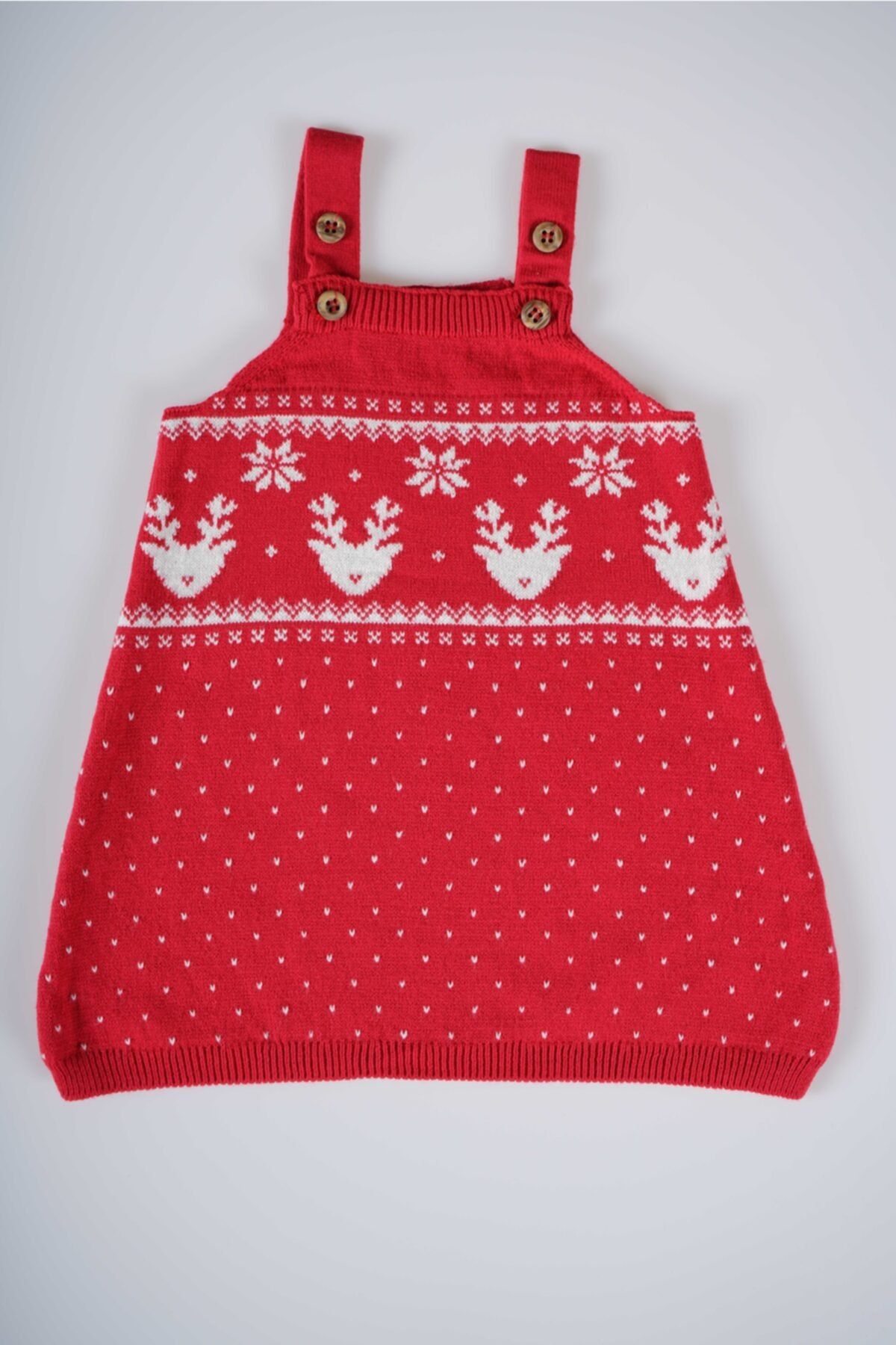 MİNİKO KİDS Yeni Sezon Yılbaşı Noel New Year Konsept Kırmızı Bebek Salopet Elbise