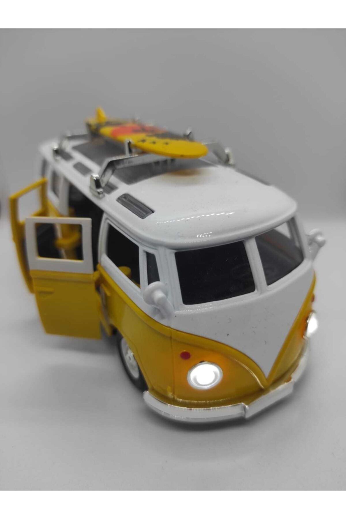 Cico Hediyelik Volkswagen Metal Çek Bırak Sistemli Işıklı Ve Sesli Oyuncak Karavan Sarı Renk