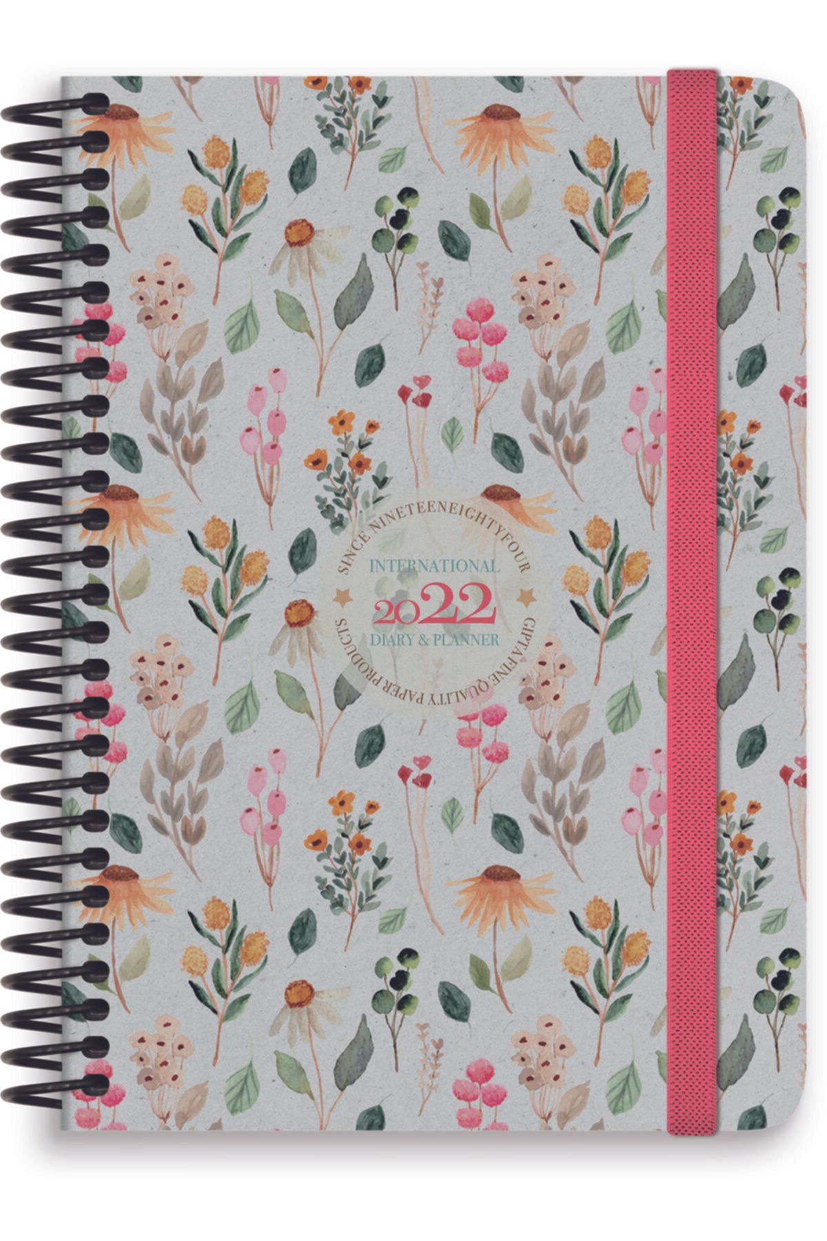Gıpta 2022 17x24 Plastik Spiralli Günlük Ajanda - International Diary - Sert Kapak - Model 1