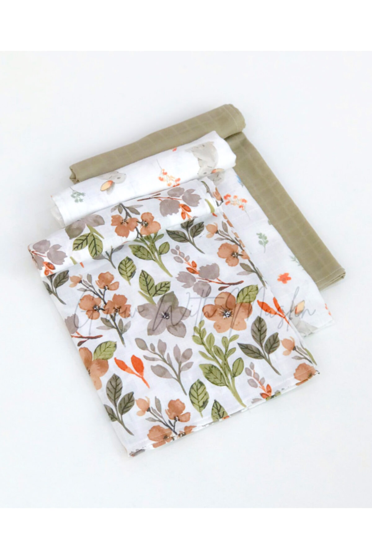 FG Store %100 Pamuk Çok Amaçlı Müslin Bez 3lü Set (100X100)